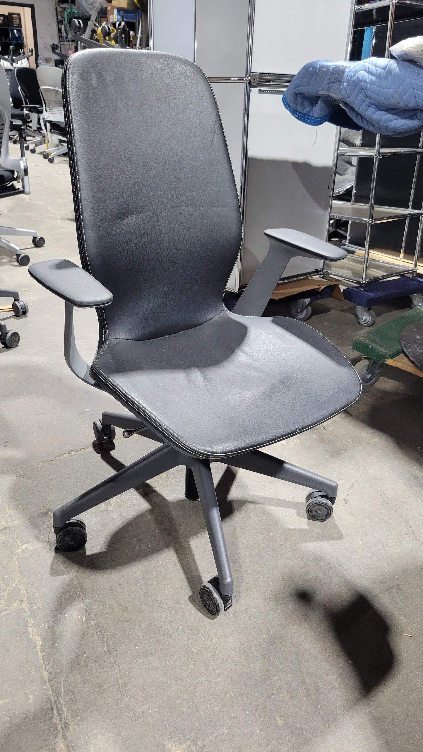 Steelcase Silq Chair in Black Eco-Leather
