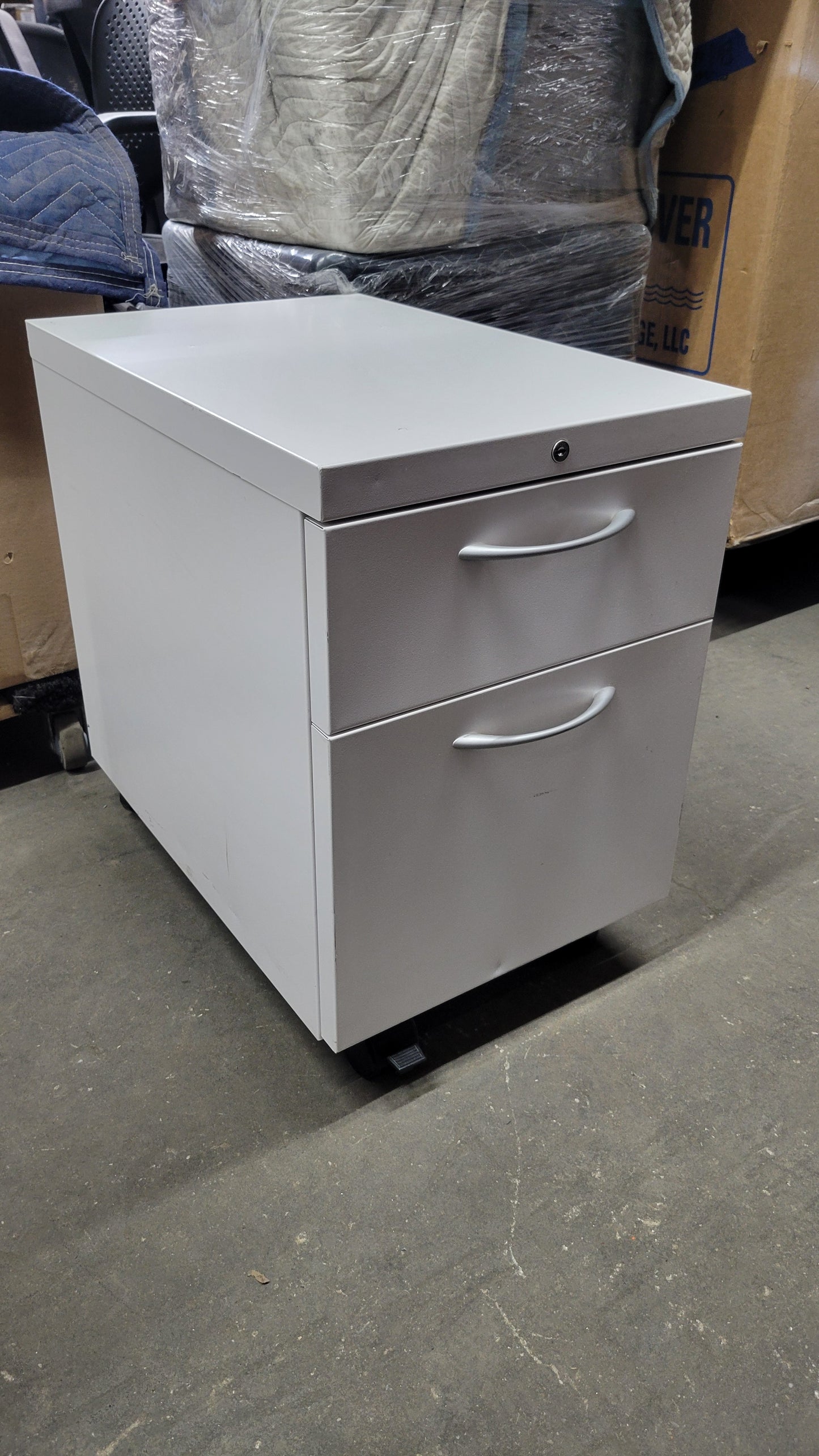 Steelcase Essentials Two-Drawer Mobile Pedestal Filing Cabinet in Brilliant White