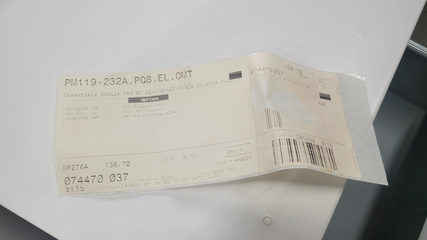 Steelcase Essentials Two-Drawer Mobile Pedestal Filing Cabinet in Brilliant White