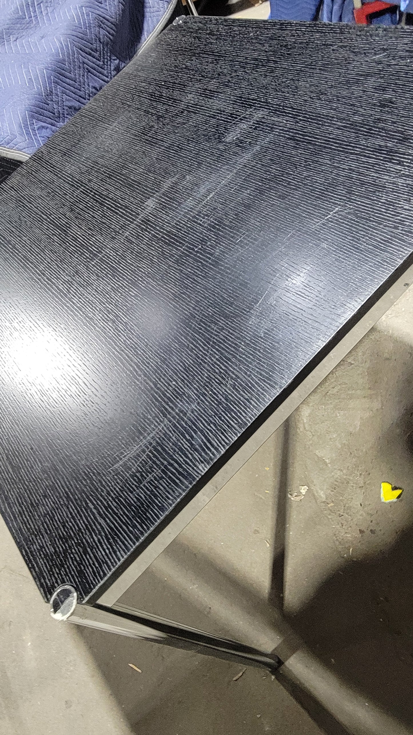 USM Haller 40x40-in Desk-Table in Black Oak Veneer