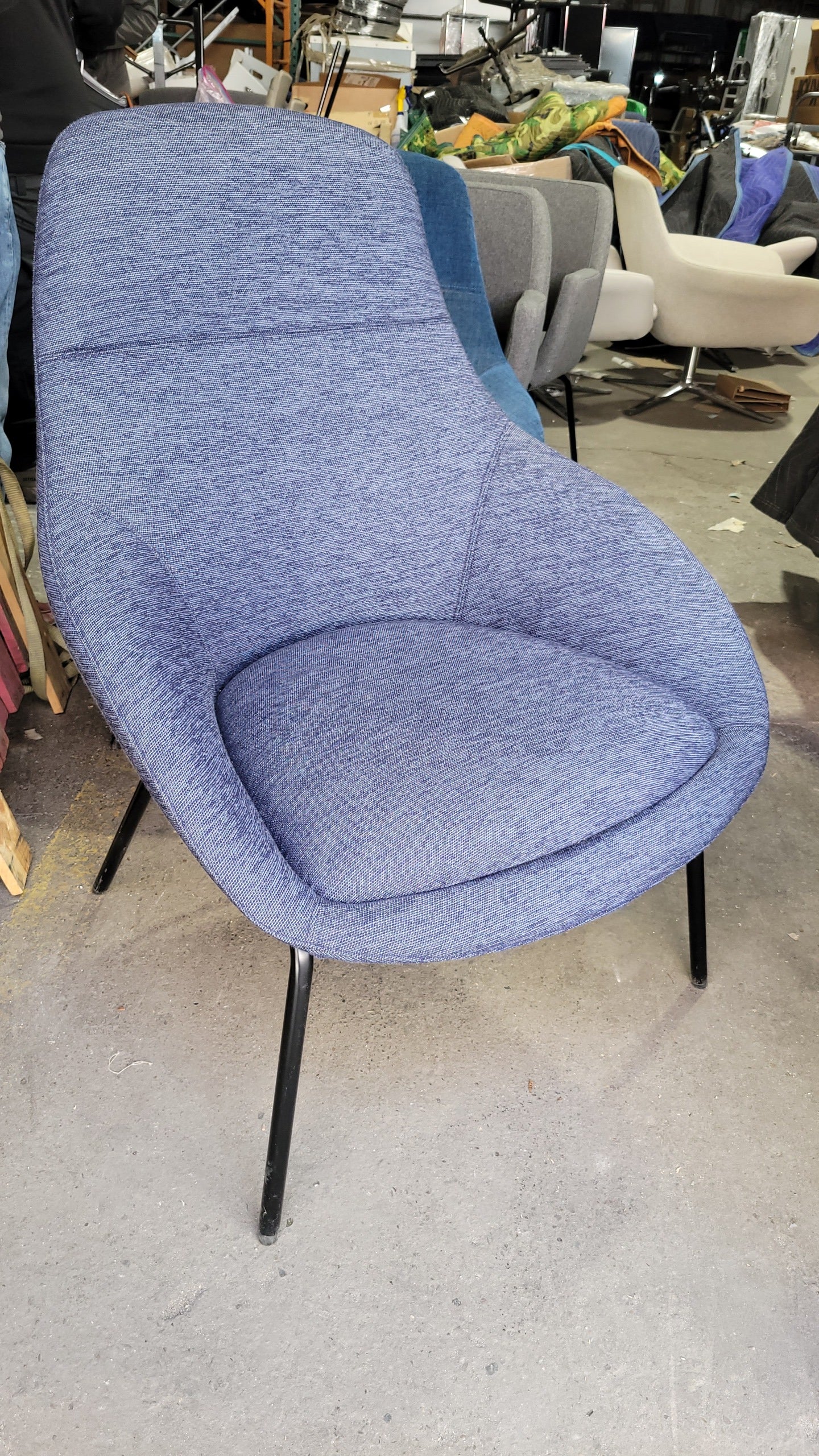 Naughtone Always Lounge Chair in Indigo Blue Fabric