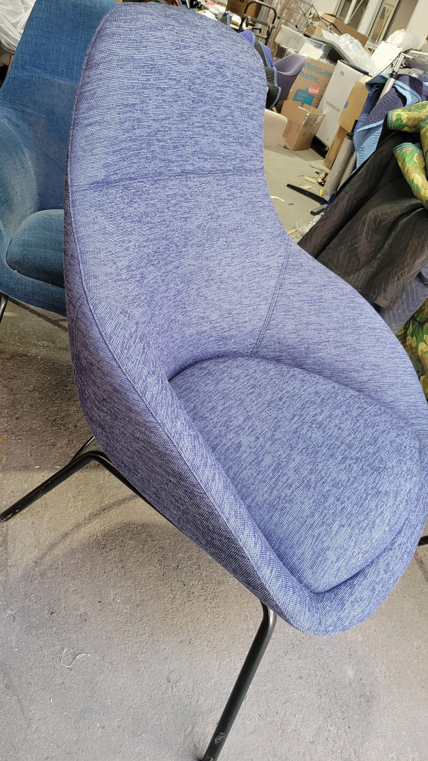 Naughtone Always Lounge Chair in Indigo Blue Fabric