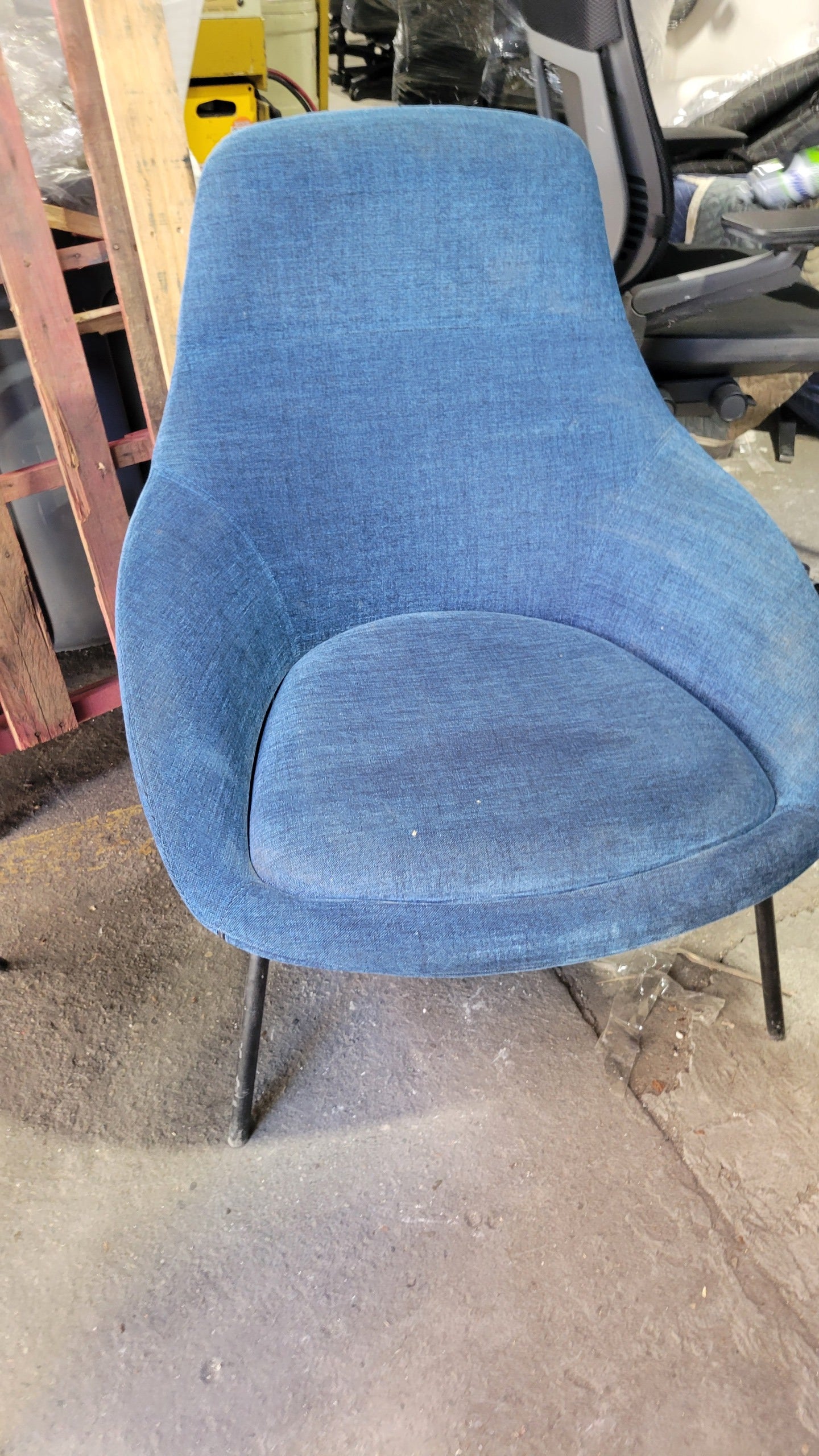 Naughtone Always Lounge Chair in Steel Blue Fabric