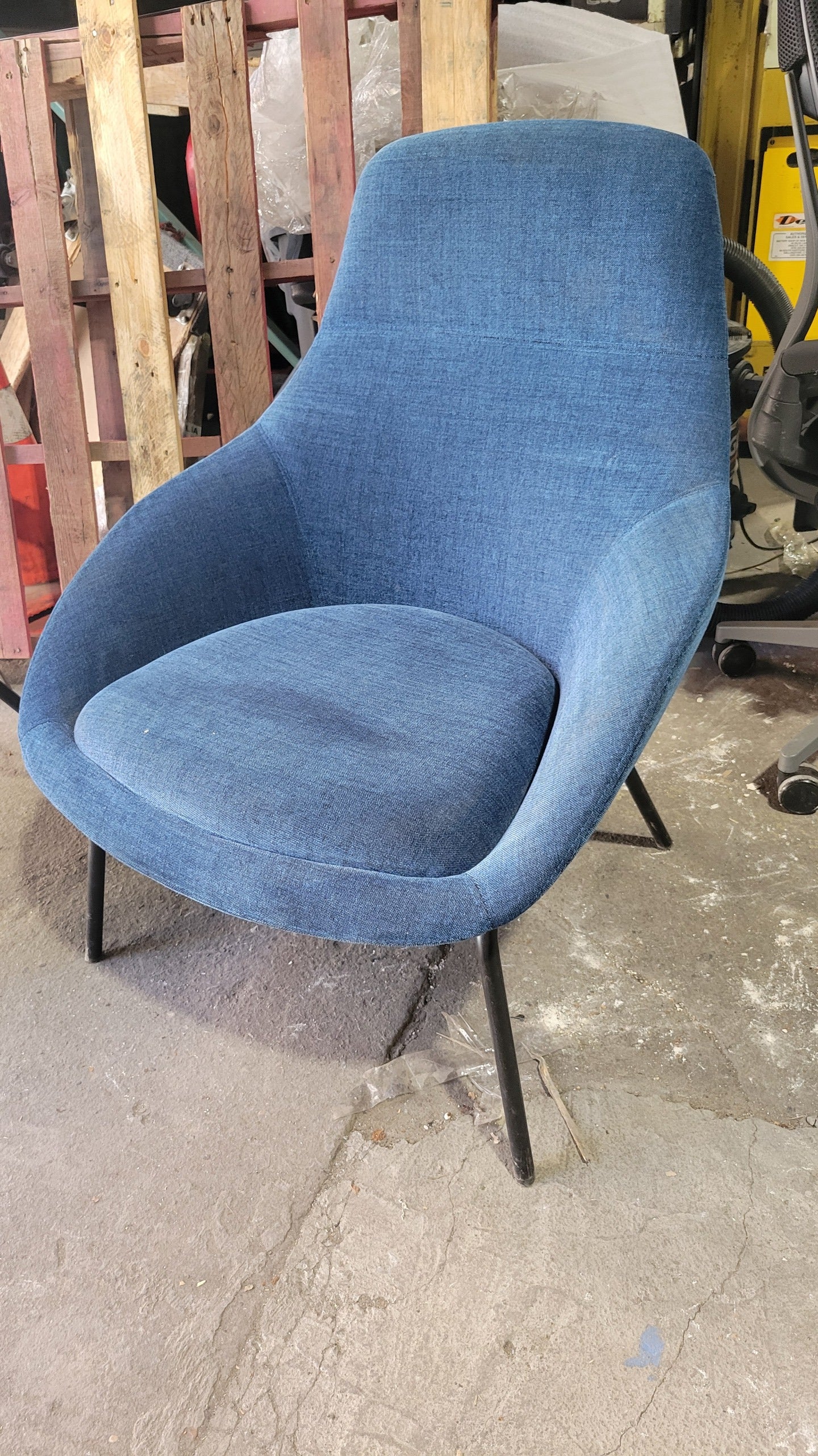 Naughtone Always Lounge Chair in Steel Blue Fabric