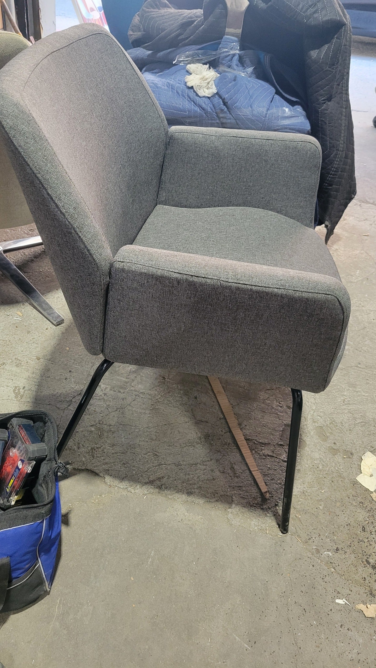 Coalesse Bindu Guest Chair in Light Grey Fabric