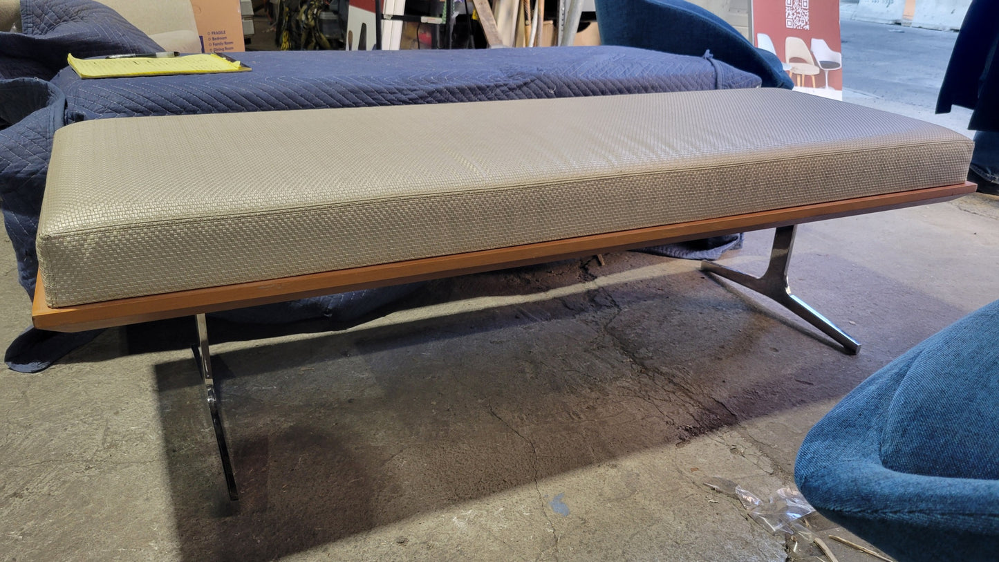Bernhardt Design Argon Upholstered Bench with Wood Platform
