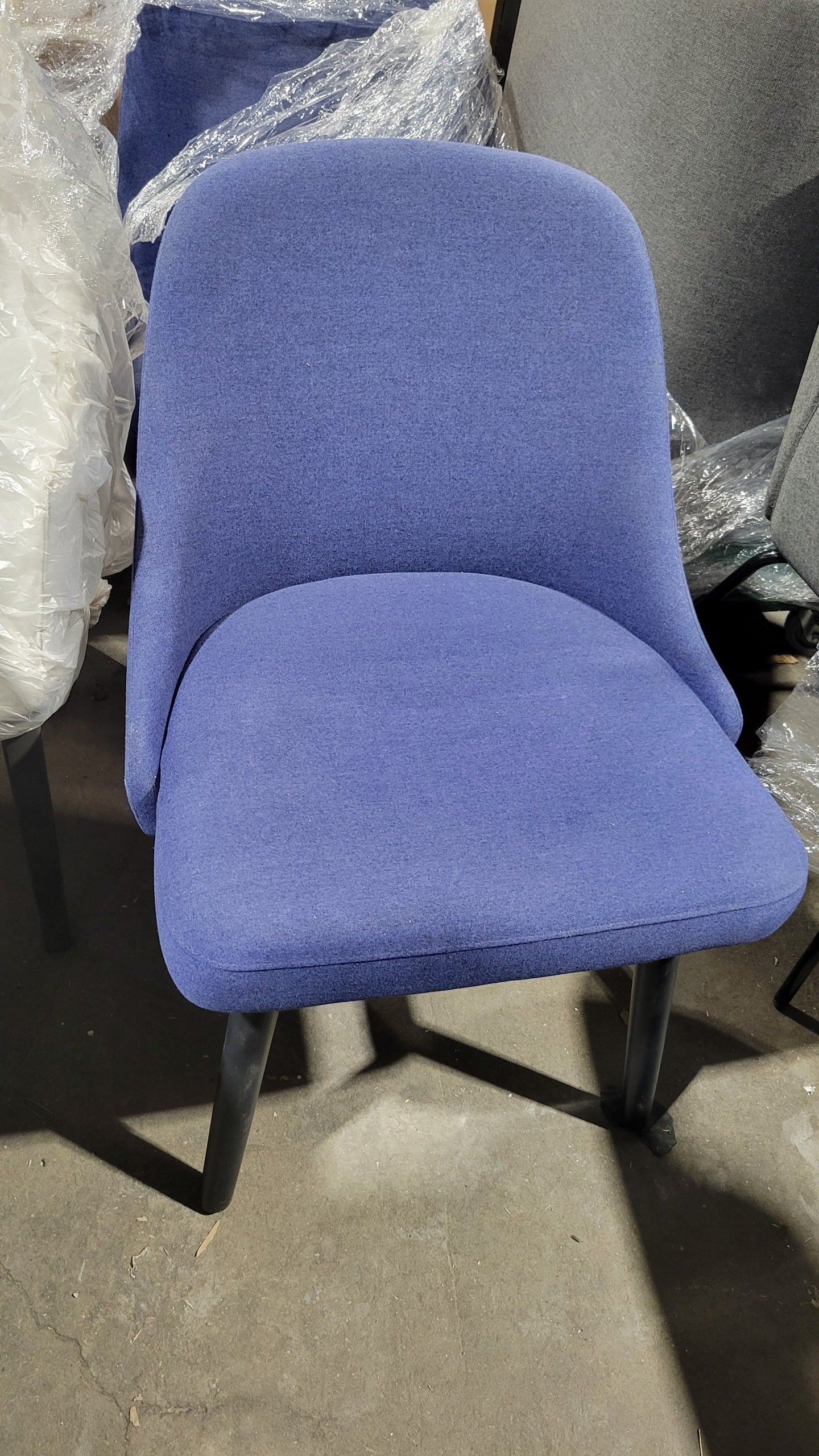 West Elm Sterling Side Chair in Blue Fabric