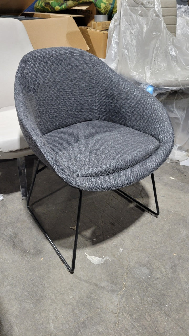 Naughtone Always Guest Chair in Grey Fabric