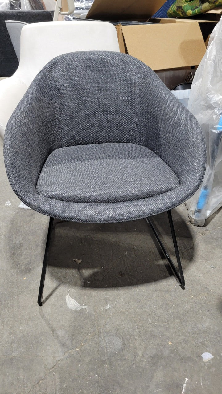 Naughtone Always Guest Chair in Grey Fabric