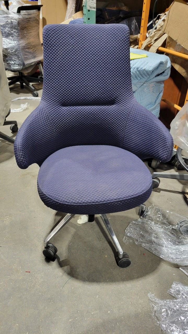 Coalesse SW_1 High Back Office Chair in Blue Fabric