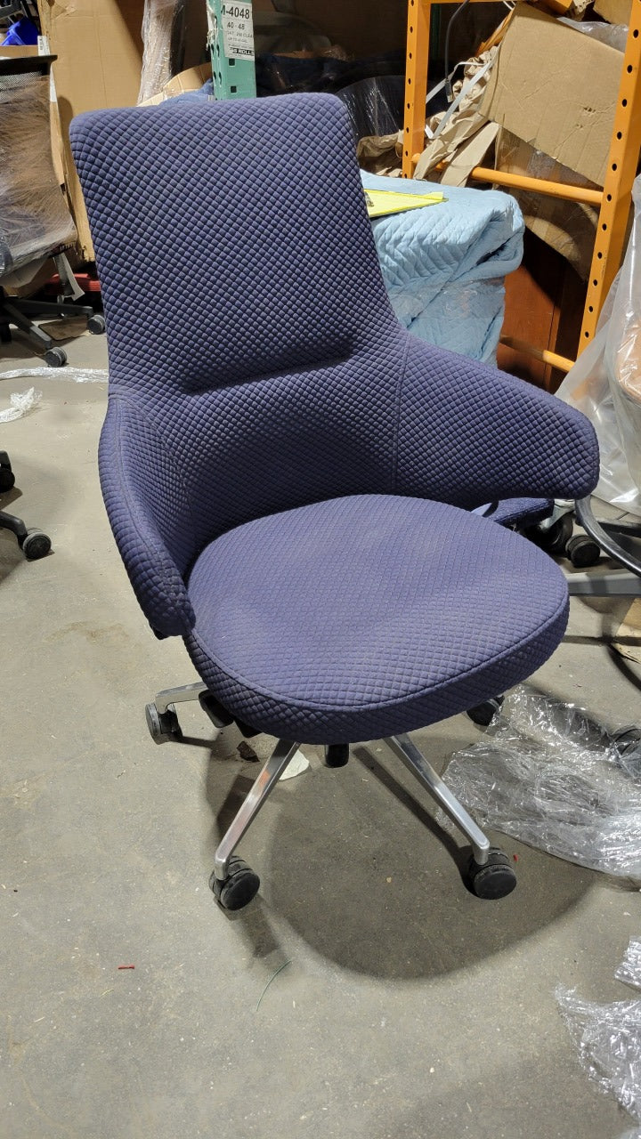 Coalesse SW_1 High Back Office Chair in Blue Fabric