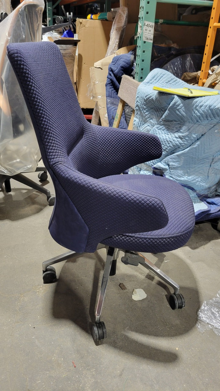 Coalesse SW_1 High Back Office Chair in Blue Fabric