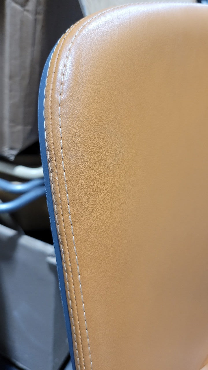 Steelcase Silq Drafting Stool in Tan Eco-Leather