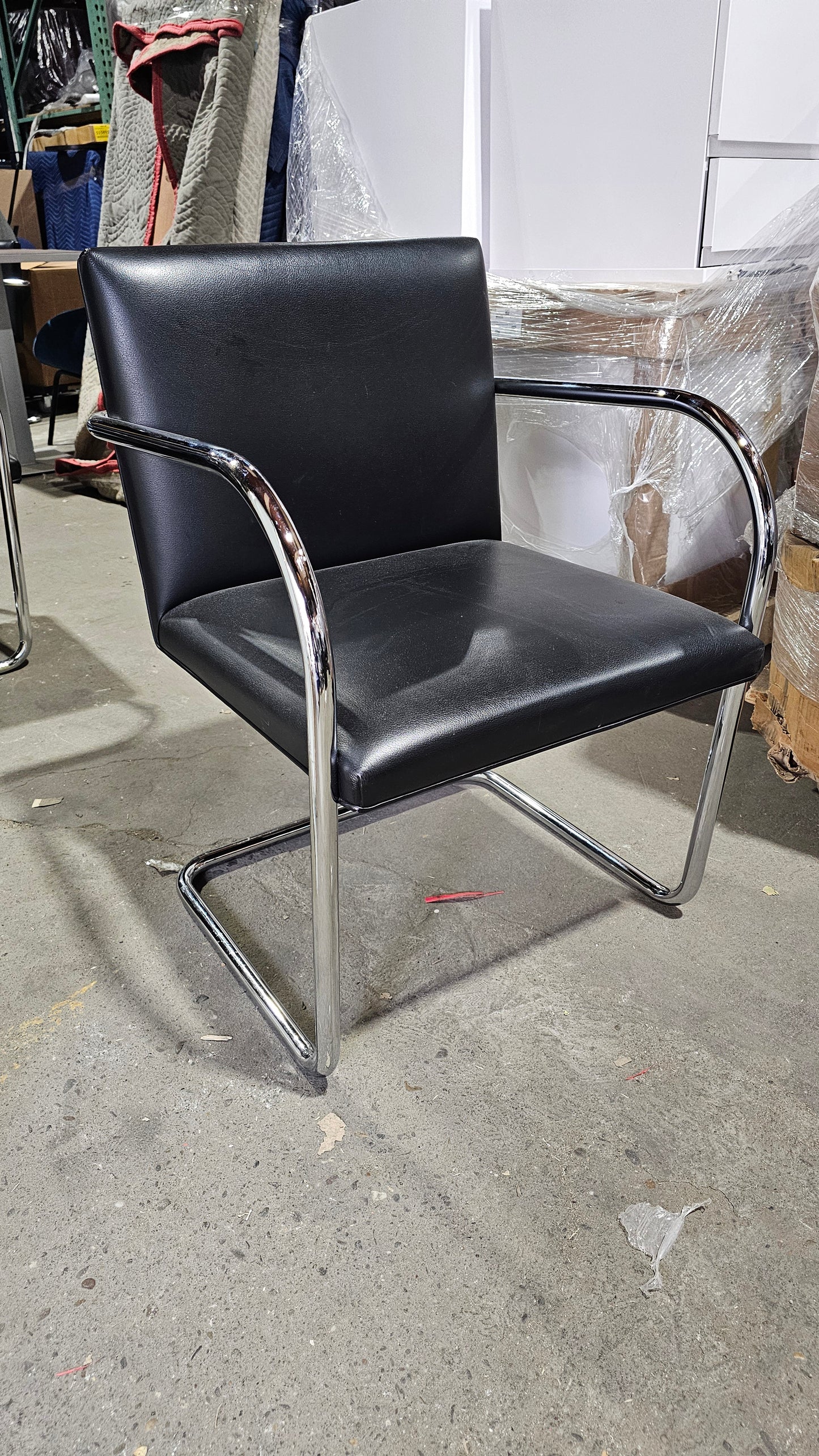 Knoll BRNO Chair in Black Leather