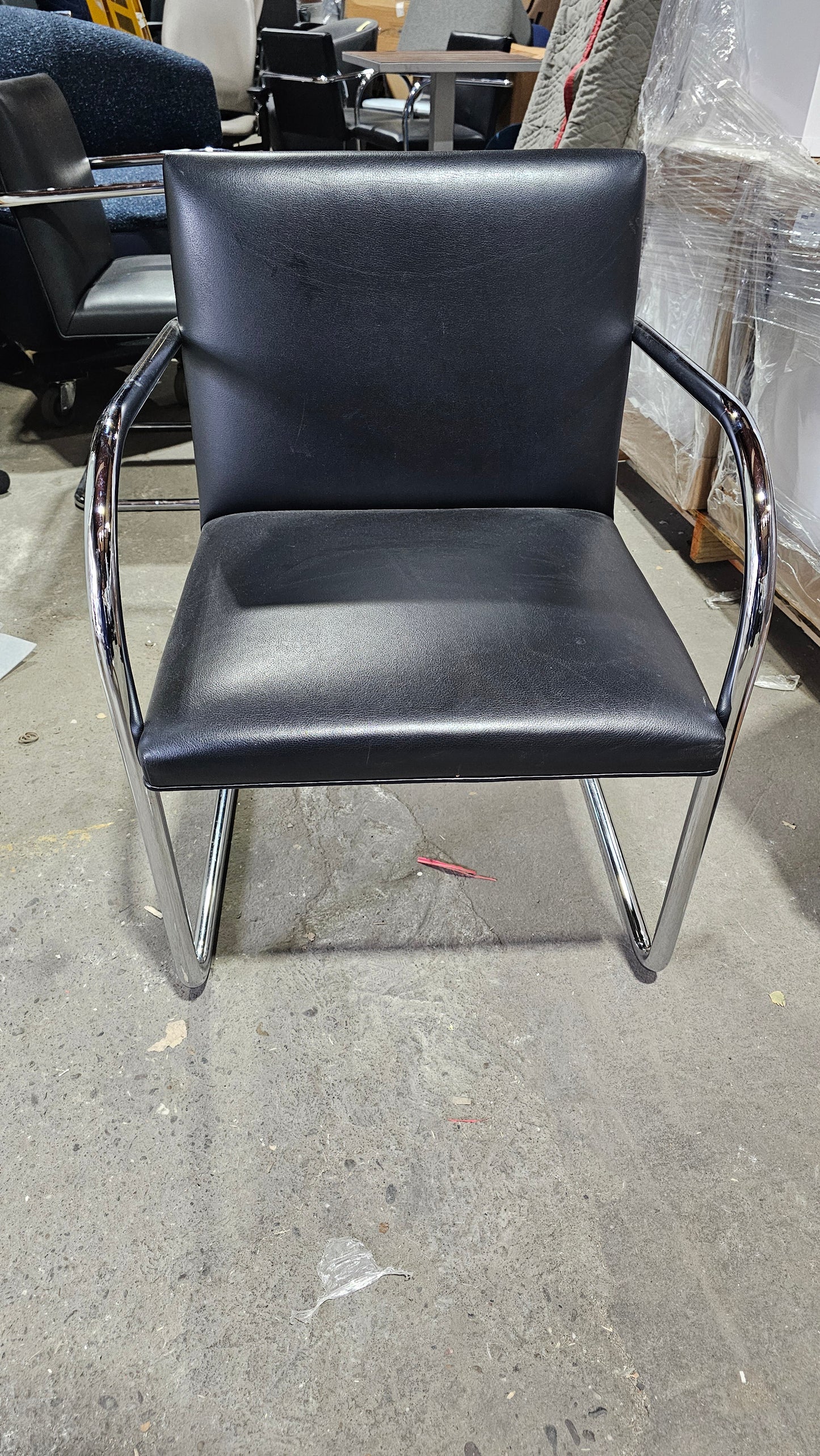 Knoll BRNO Chair in Black Leather