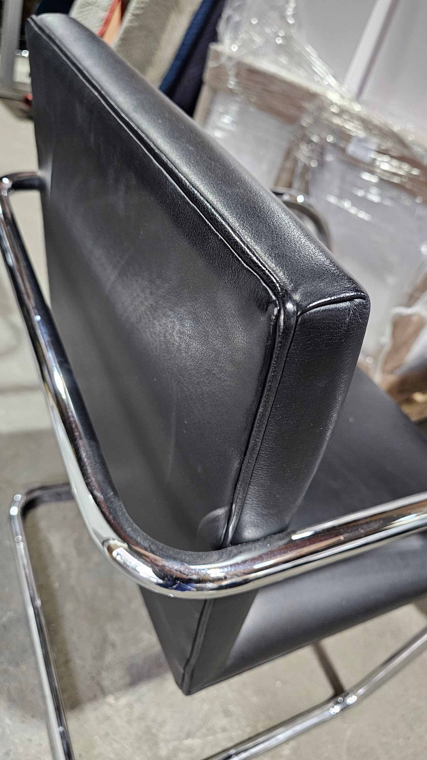 Knoll BRNO Chair in Black Leather
