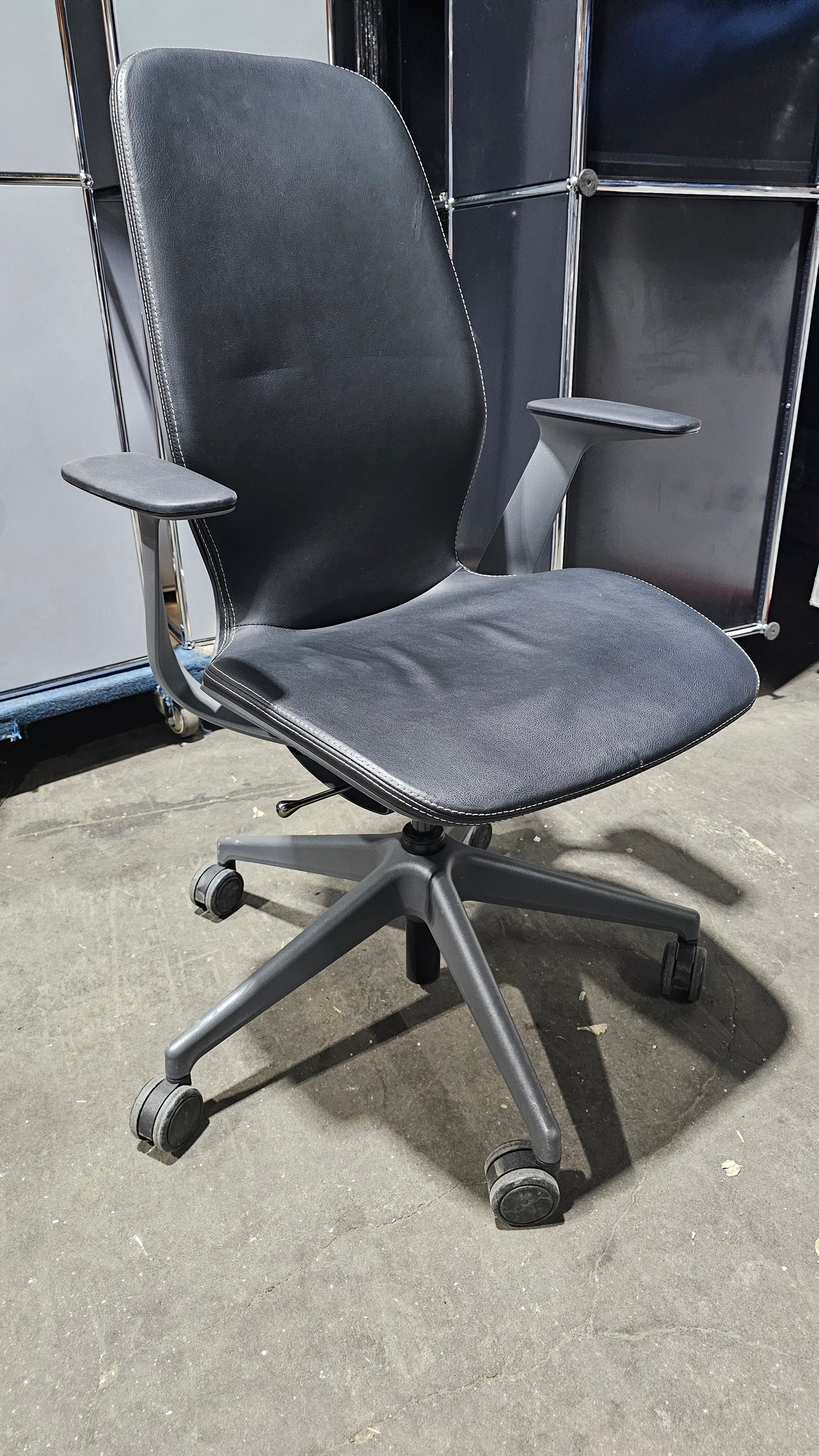 Steelcase Silq Chair in Black Eco-Leather