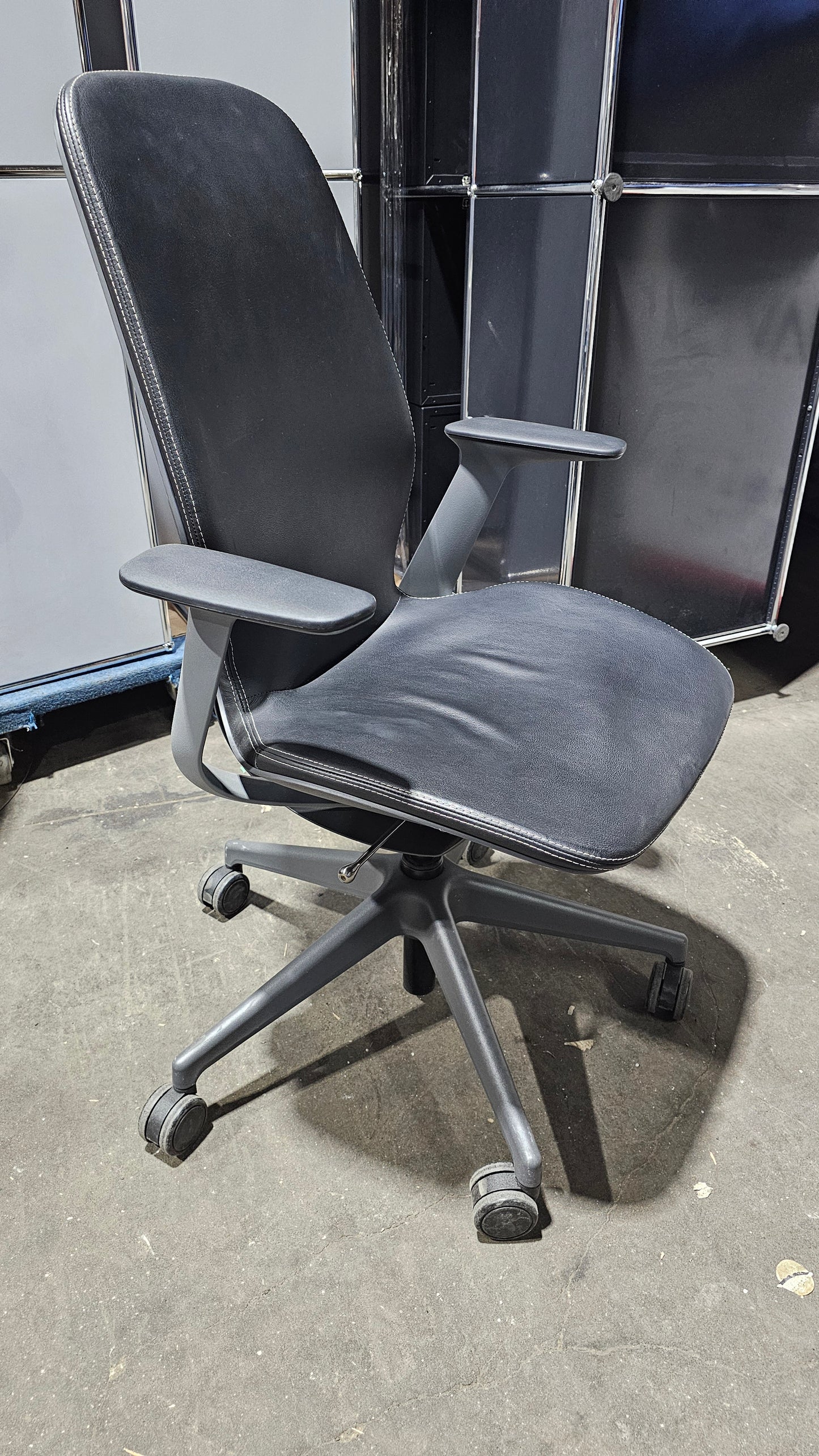 Steelcase Silq Chair in Black Eco-Leather
