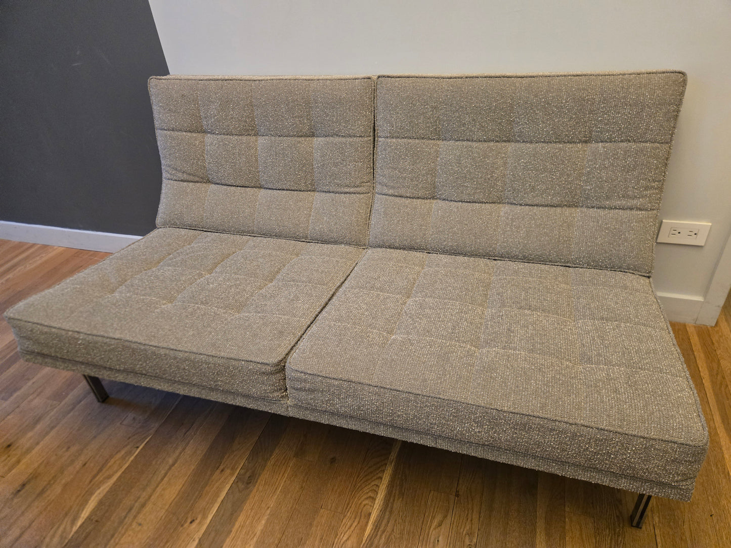 Modernica Mid-Century Split Rail Loveseat in Grey