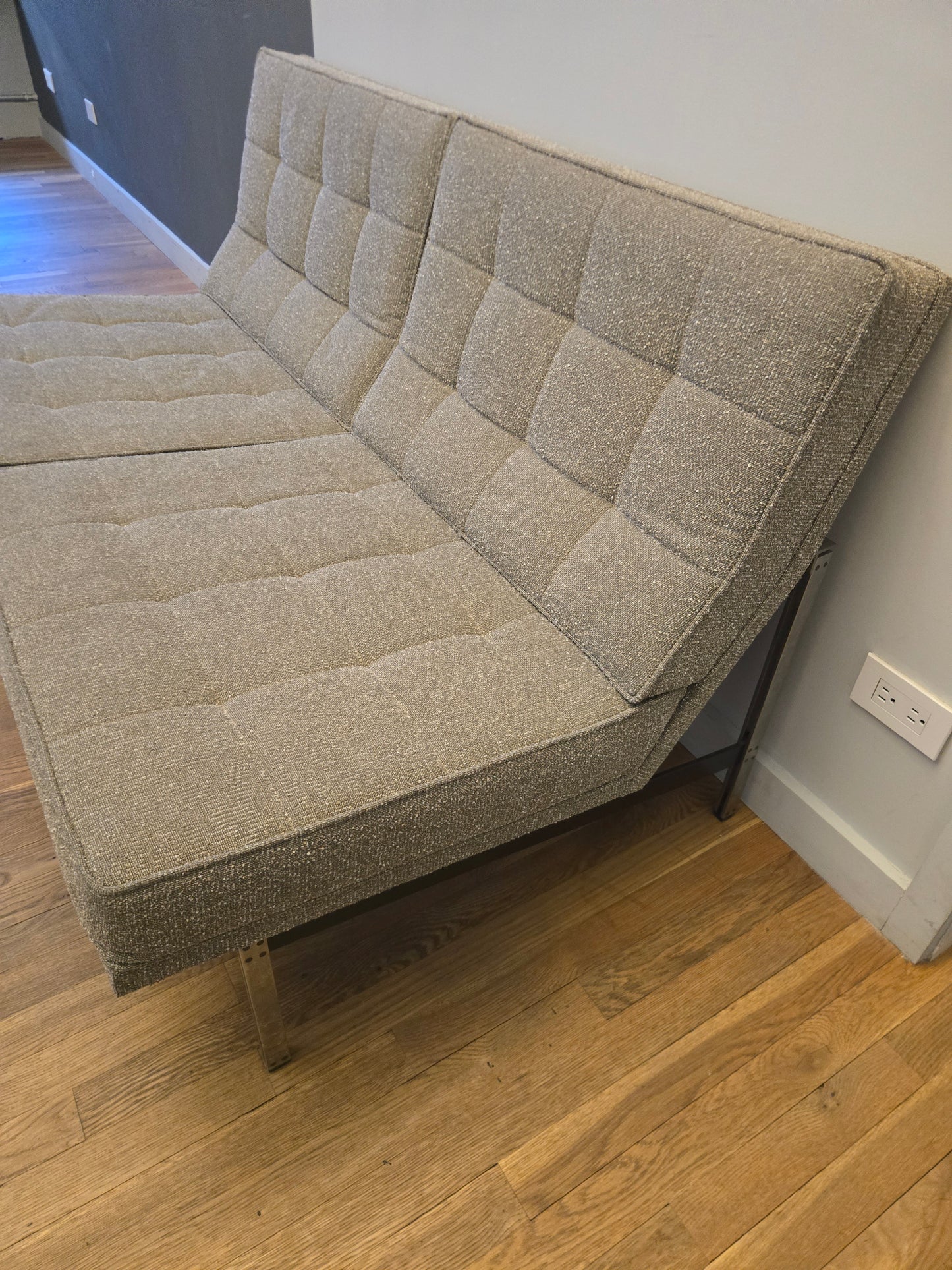 Modernica Mid-Century Split Rail Loveseat in Grey