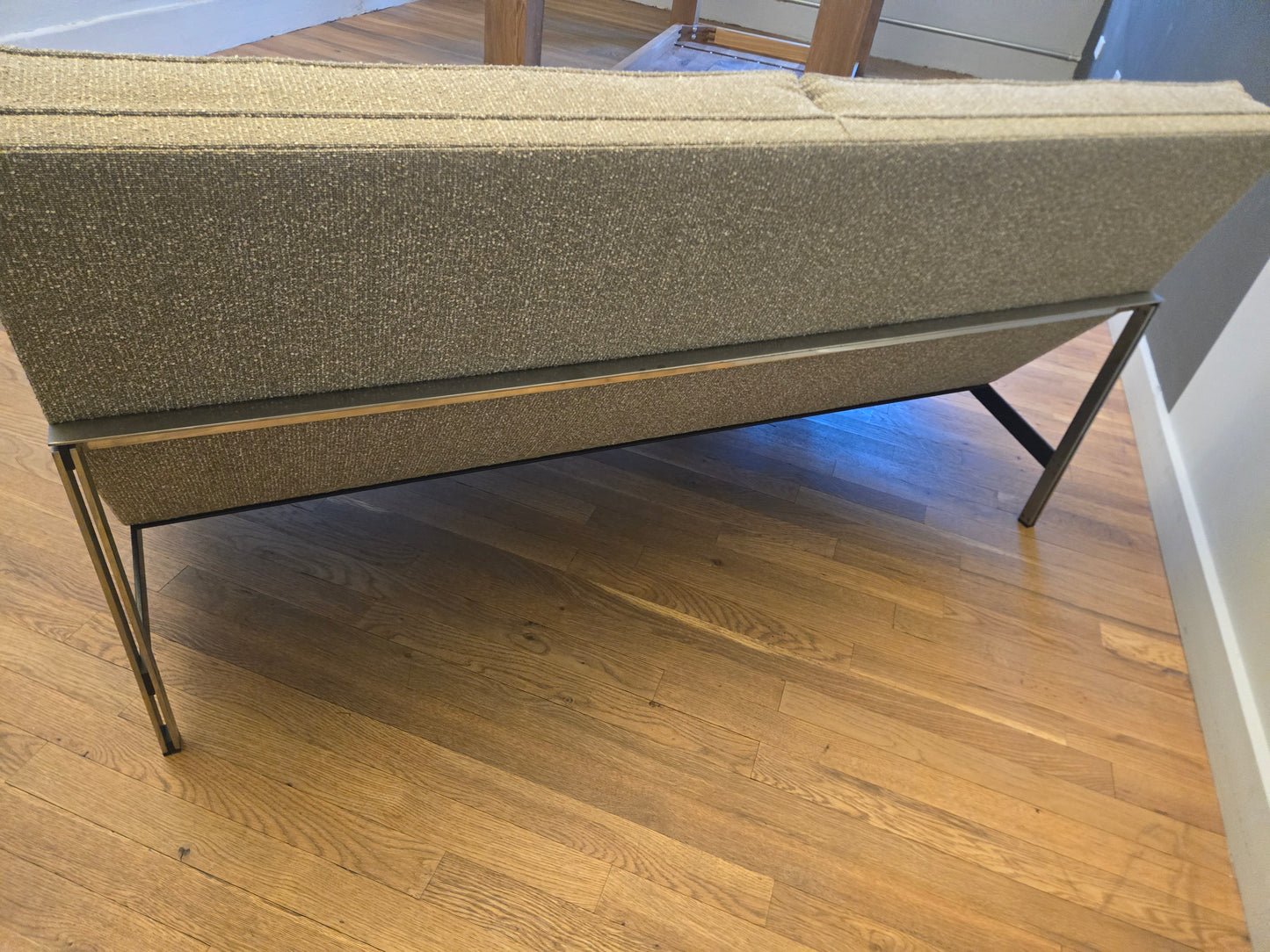 Modernica Mid-Century Split Rail Loveseat in Grey