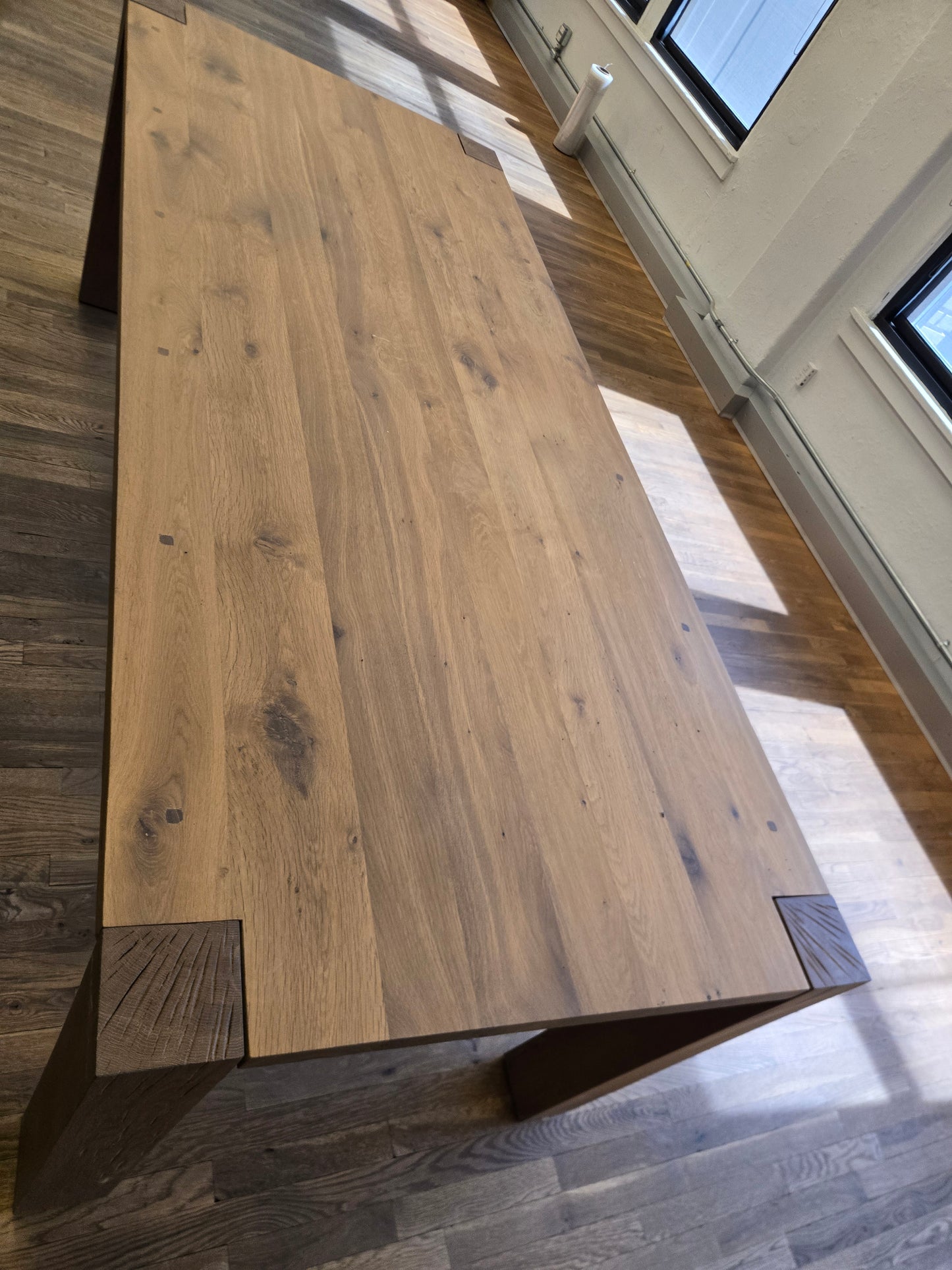 Crate & Barrel Big Sur 90-in Natural Oak Solid Wood Dining Table + 2 Pacifica Benches