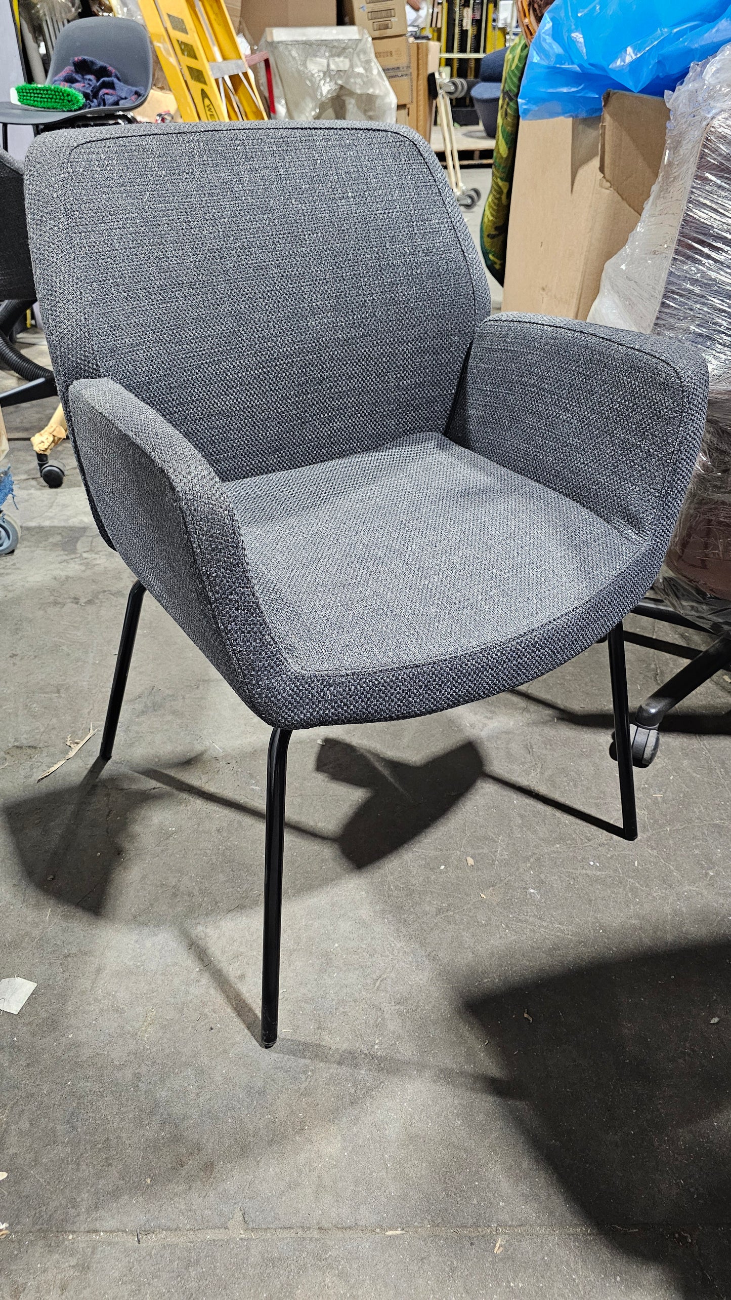 Coalesse Bindu Guest Chair in Charcoal Grey Fabric