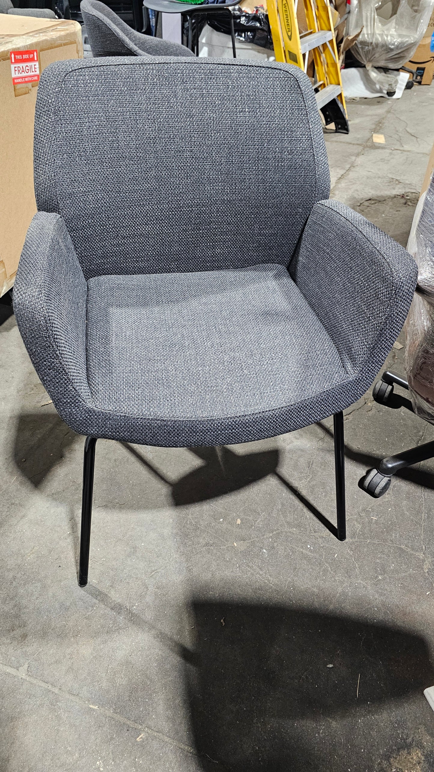 Coalesse Bindu Guest Chair in Charcoal Grey Fabric