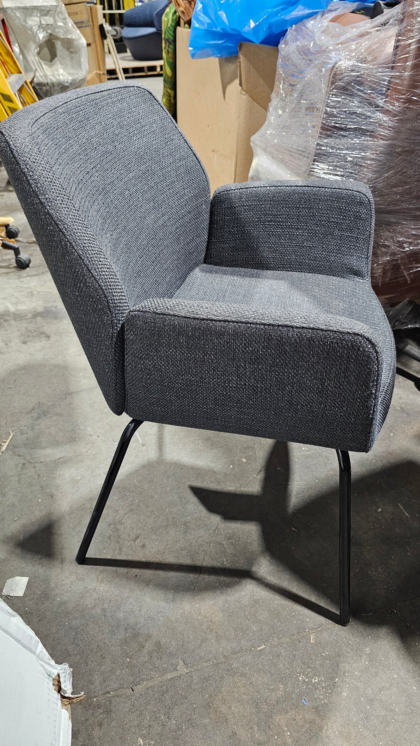 Coalesse Bindu Guest Chair in Charcoal Grey Fabric