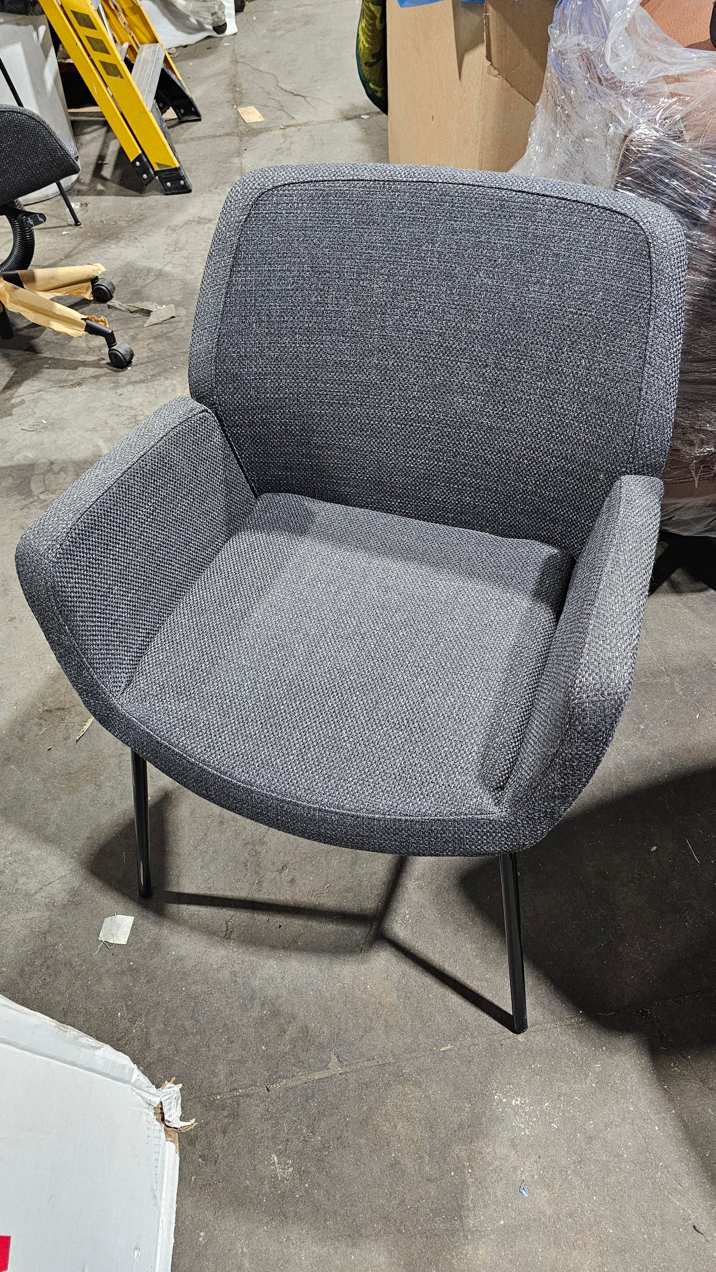 Coalesse Bindu Guest Chair in Charcoal Grey Fabric