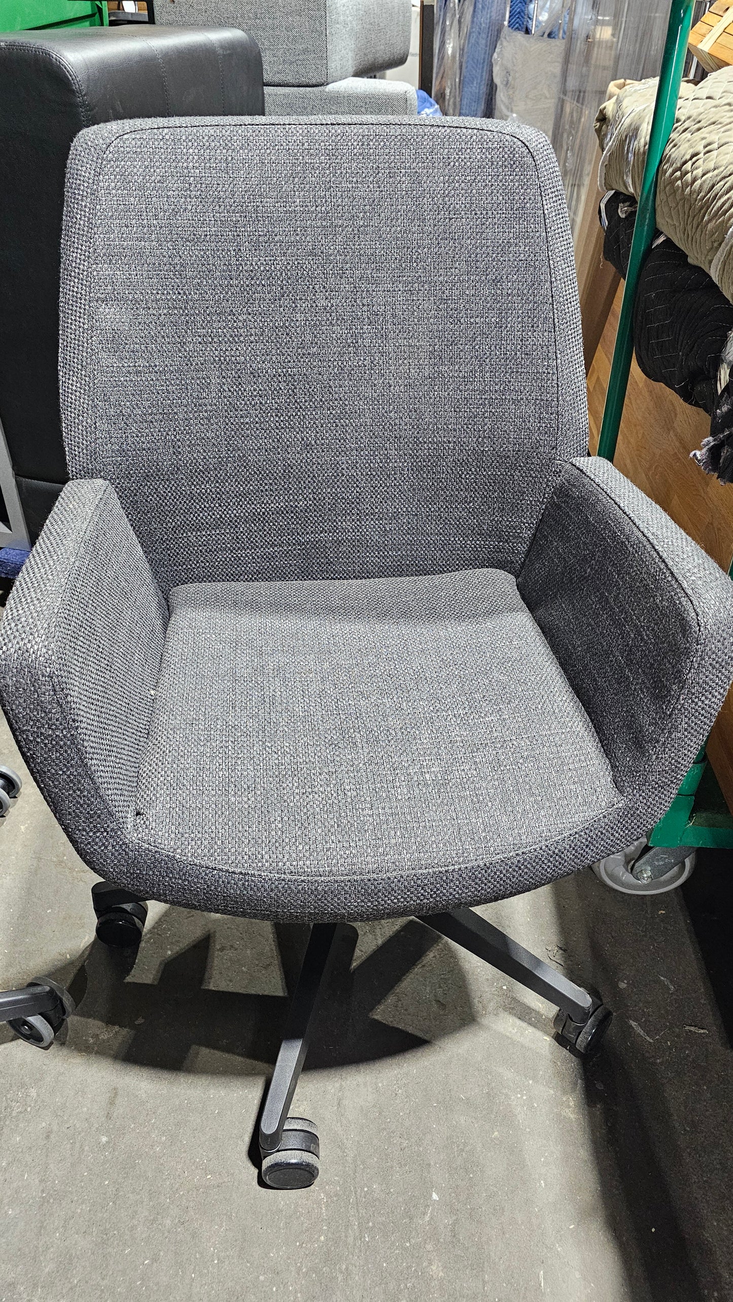 Coalesse Bindu Executive Office Chair in Charcoal Grey Fabric