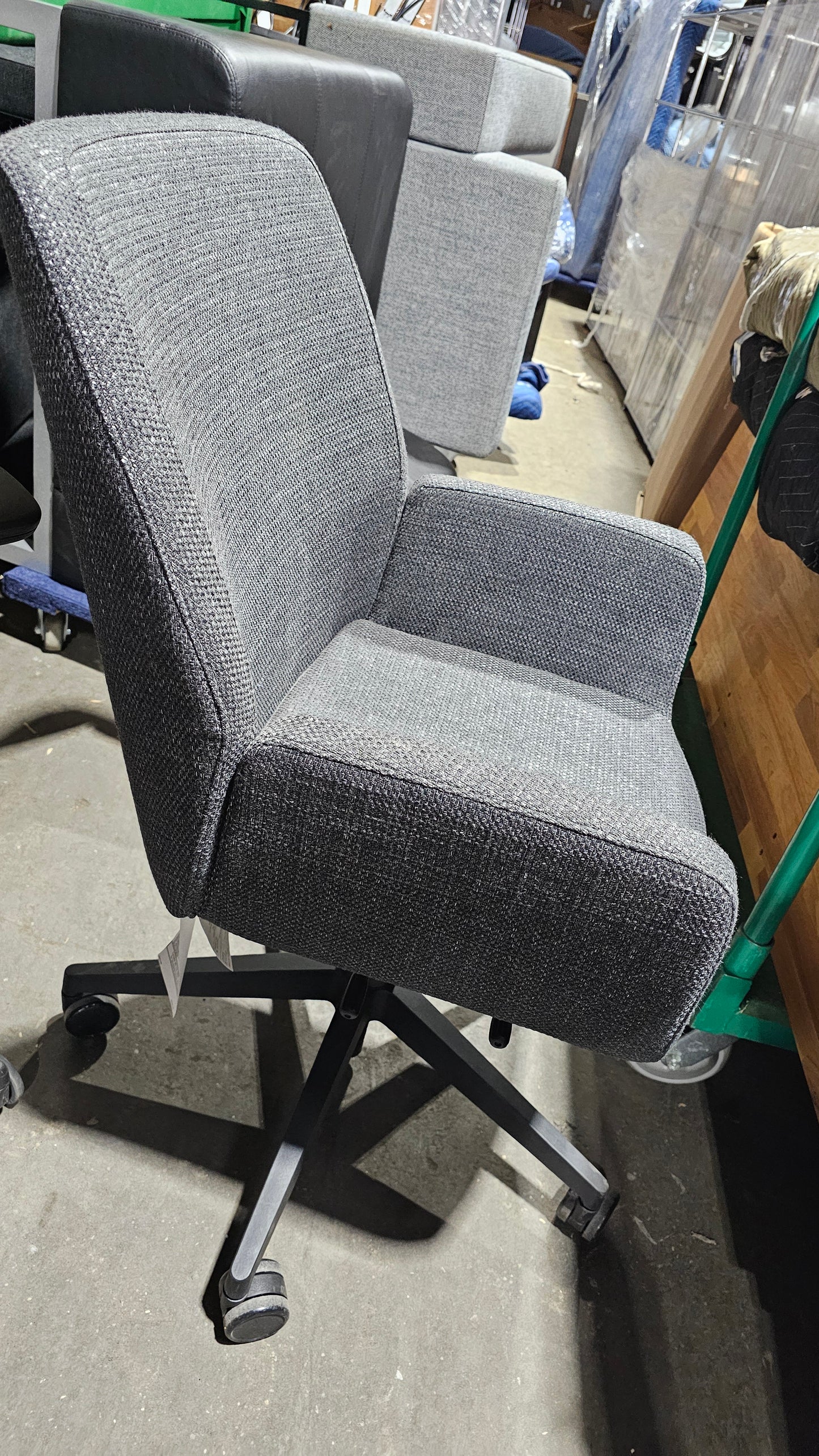 Coalesse Bindu Executive Office Chair in Charcoal Grey Fabric