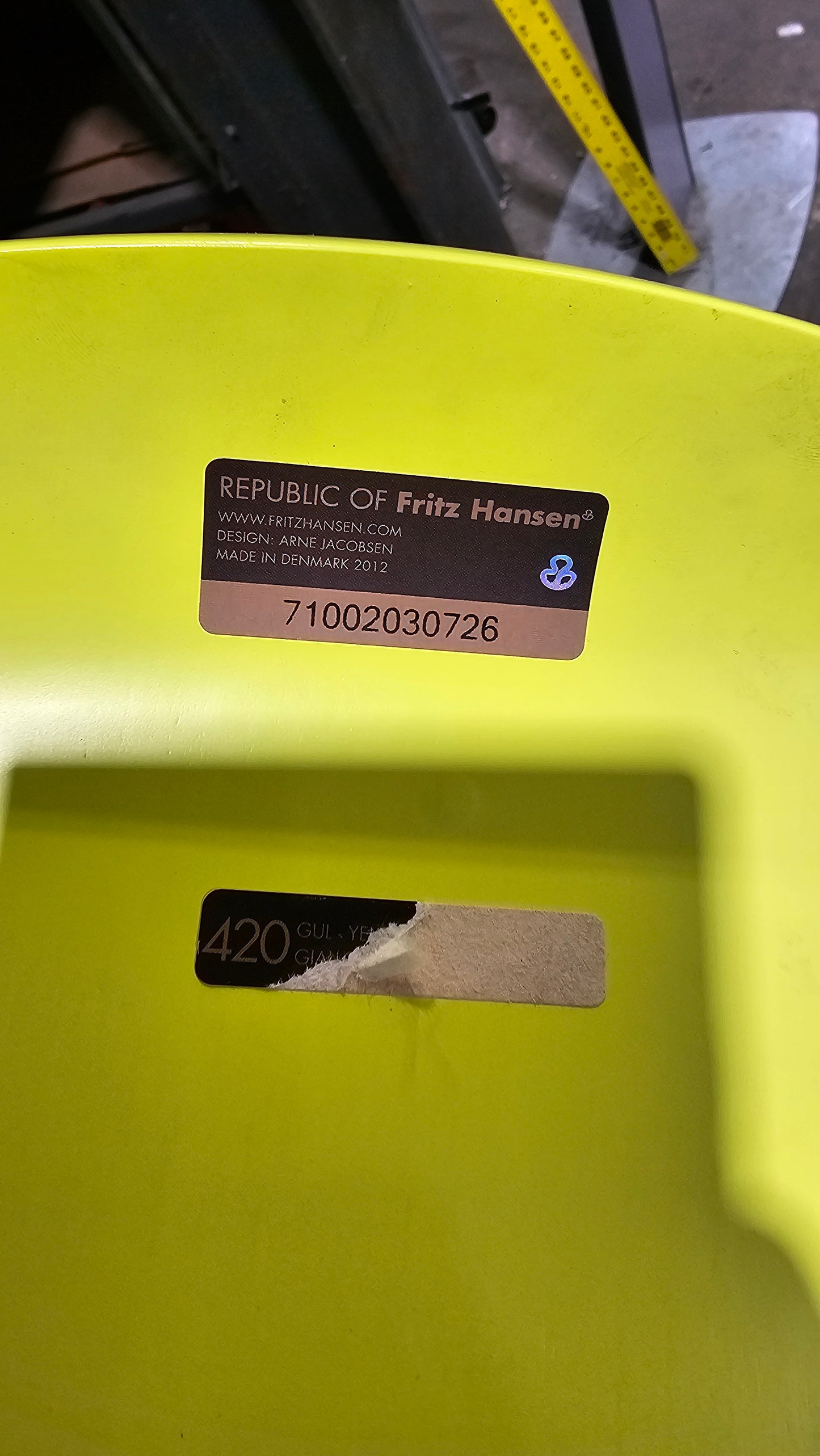 Fritz Hansen Series 7 Chair in Yellow