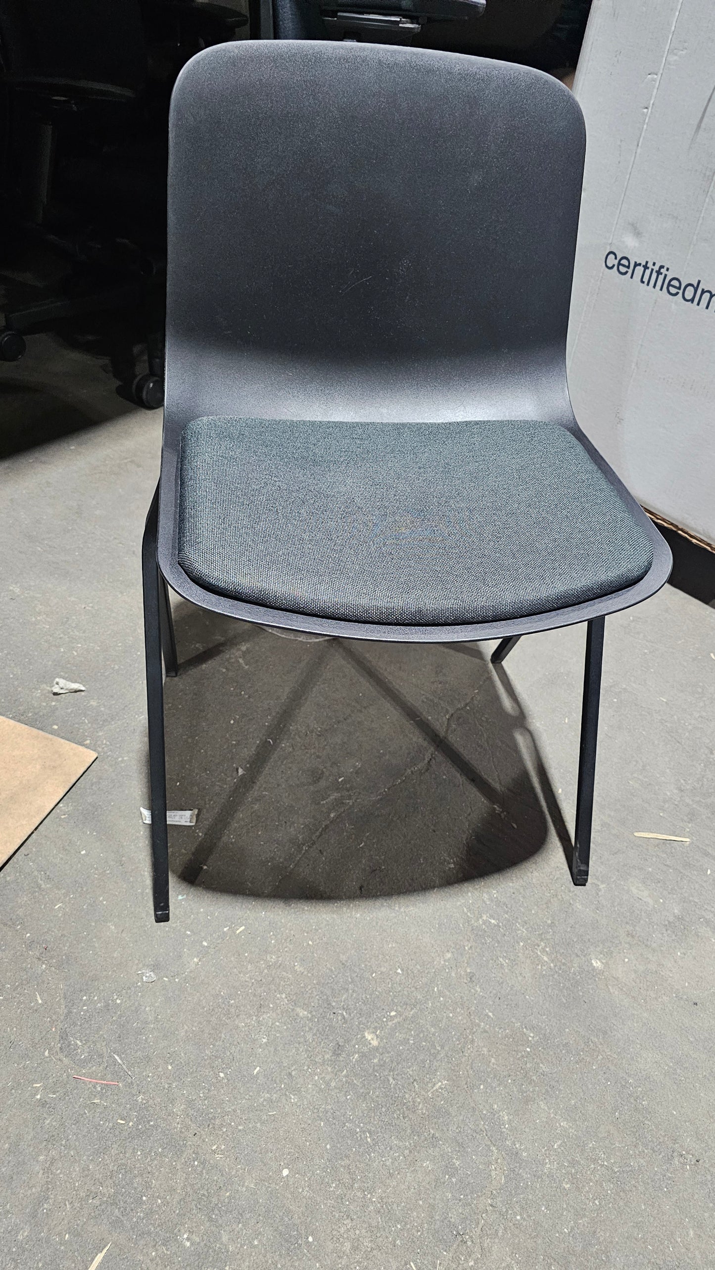 Poppin Key Side Chair in Black