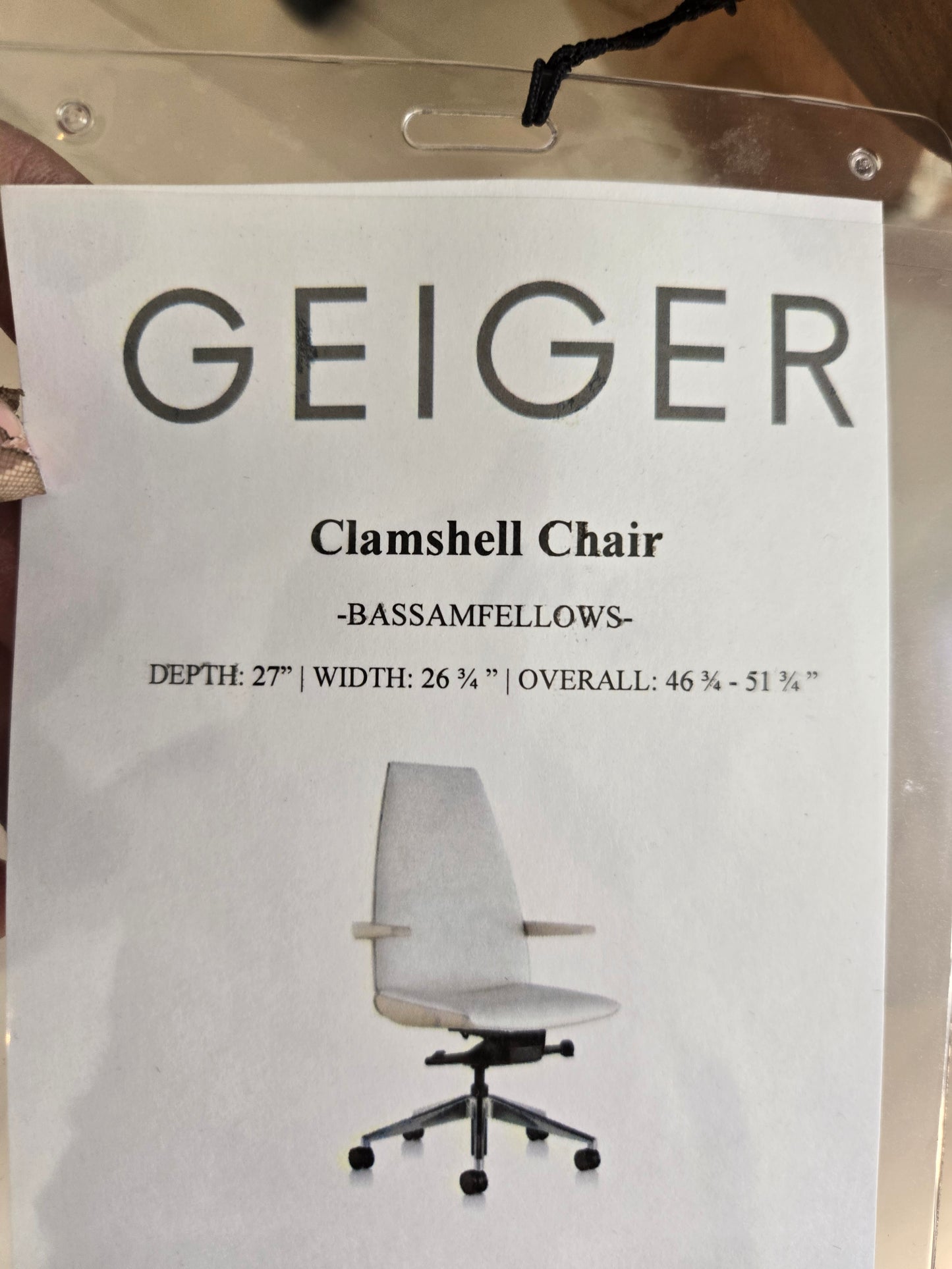 Geiger Clamshell High Back Executive Chair in White