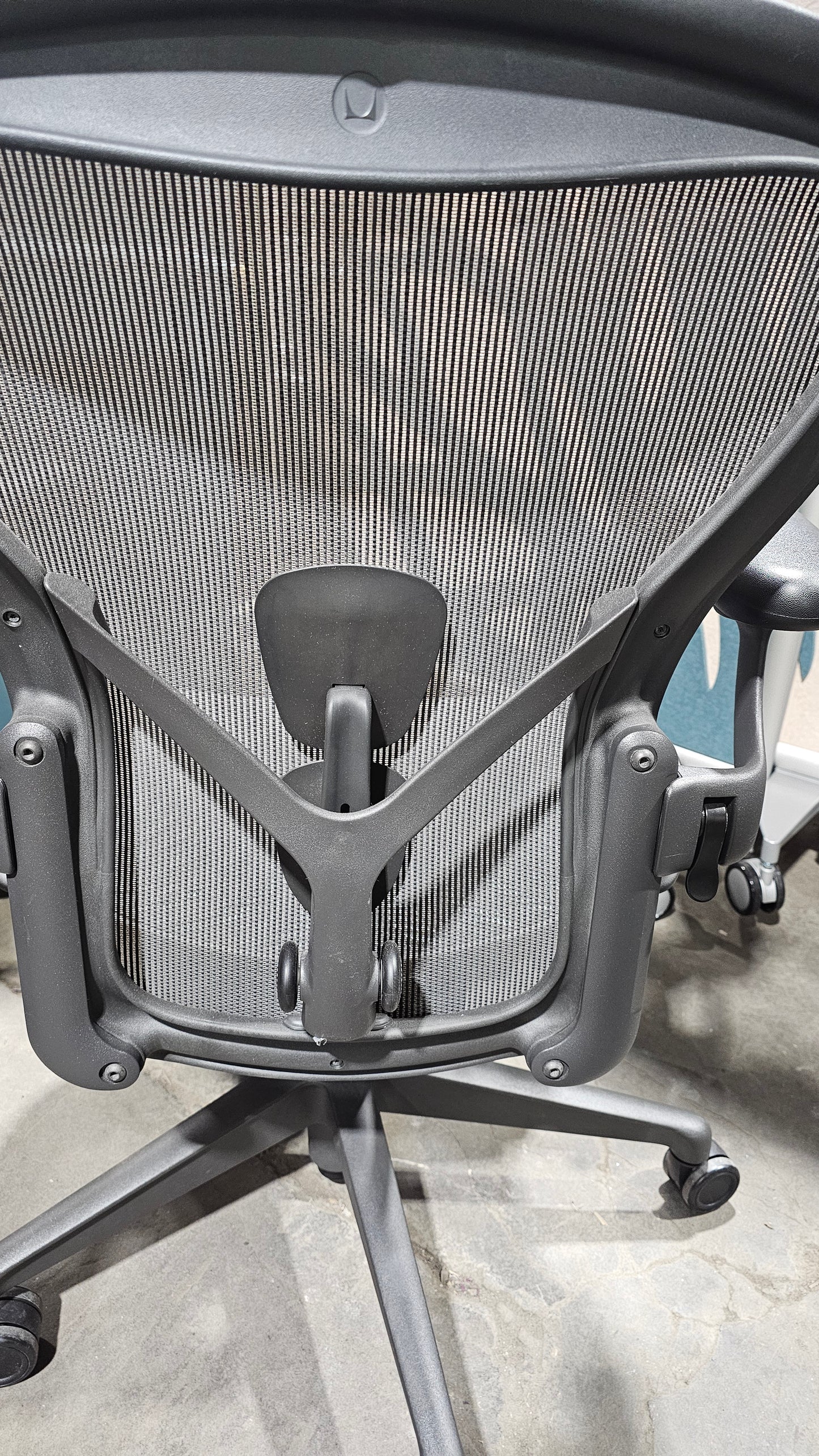 Herman Miller Remastered Aeron Chair, Size B, in Graphite with Posturefit SL