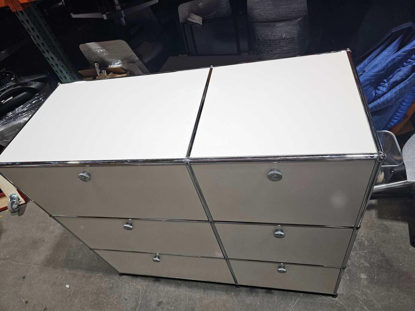 USM Haller Cabinet / Dresser 2x3 with 6 Drawers in White