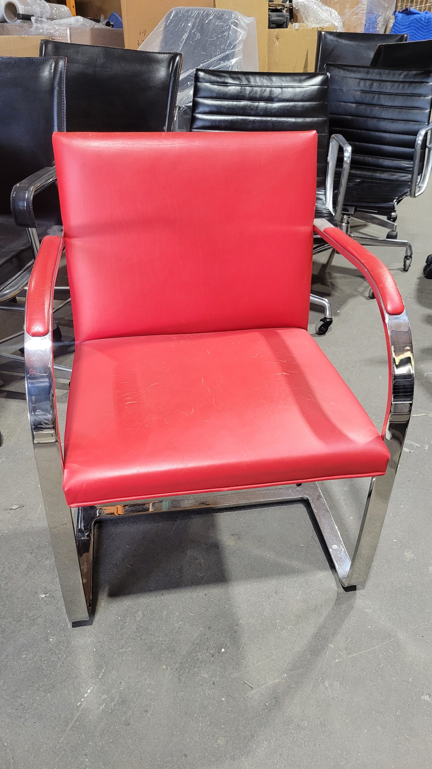 Brueton BRNO Chair in Red Leather