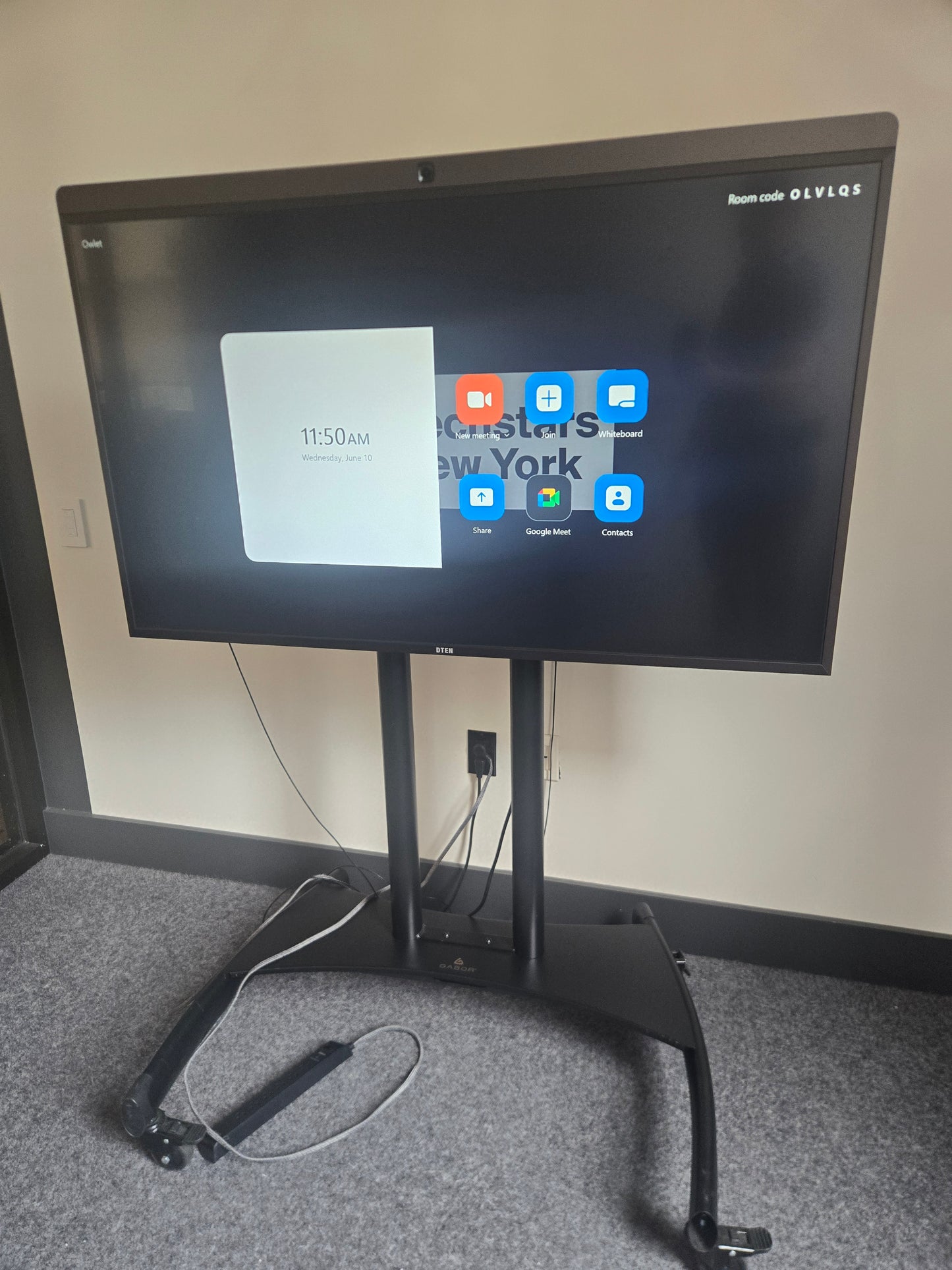 DTEN D7 55-in Zoom Rooms Collaboration Display, Model DB50455, with Mobile Stand