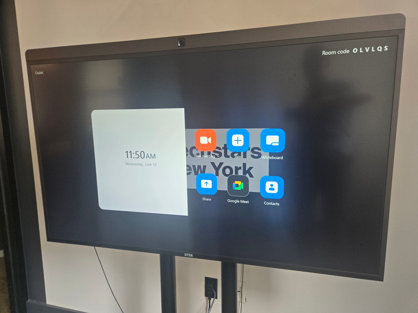 DTEN D7 55-in Zoom Rooms Collaboration Display, Model DB50455, with Mobile Stand