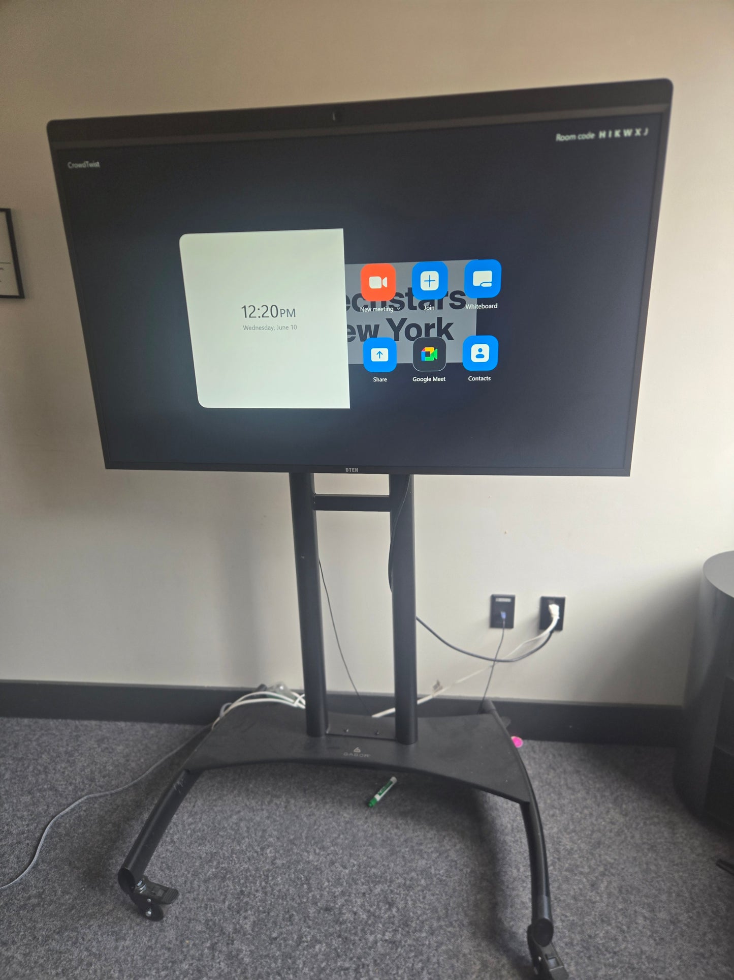 DTEN D7 55-in Zoom Rooms Collaboration Display, Model DB50455, with Mobile Stand