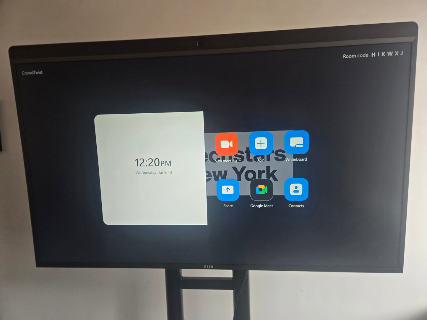 DTEN D7 55-in Zoom Rooms Collaboration Display, Model DB50455, with Mobile Stand