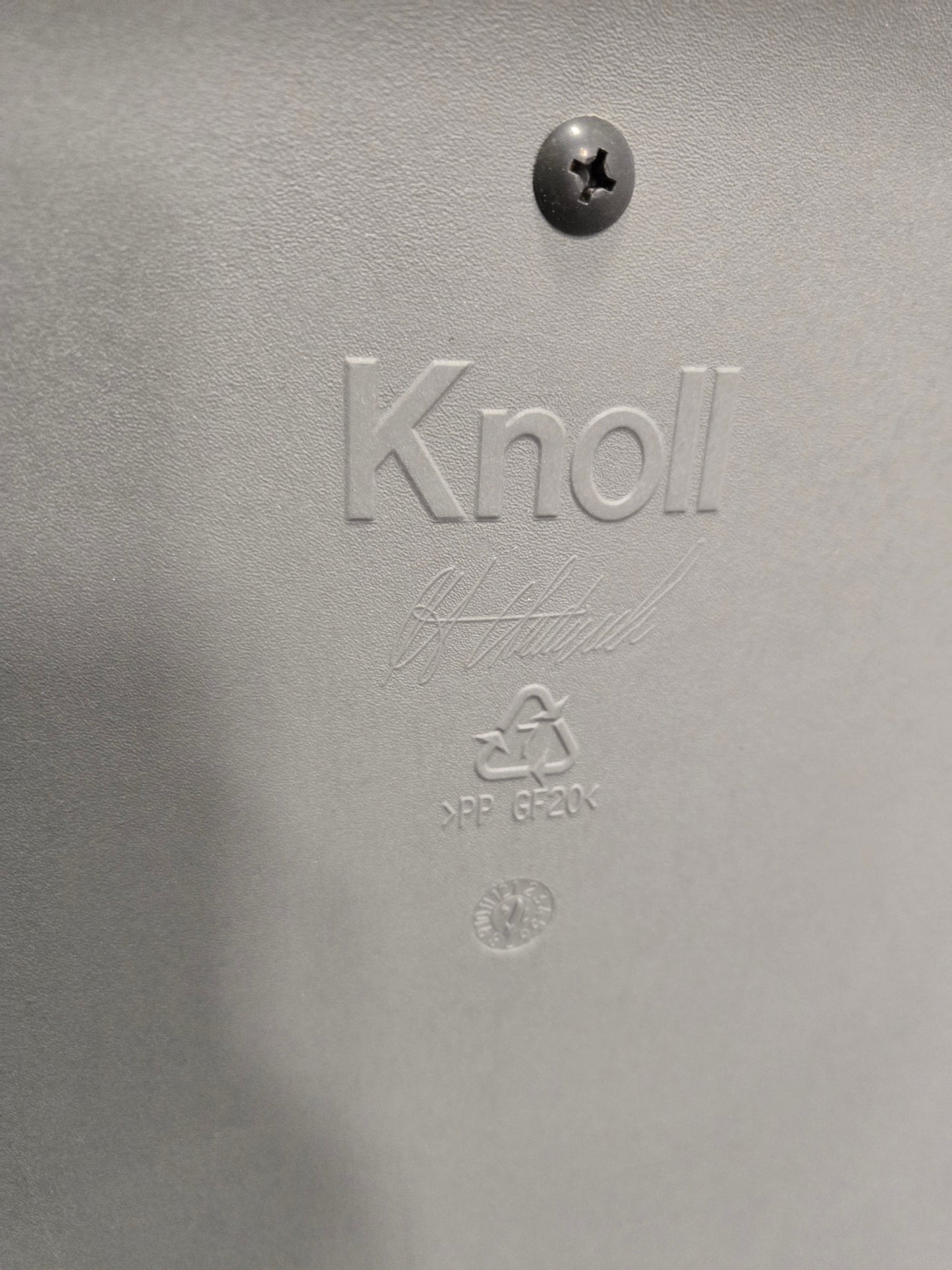 Knoll Spark Lounge Chair in Grey with Pink Seat