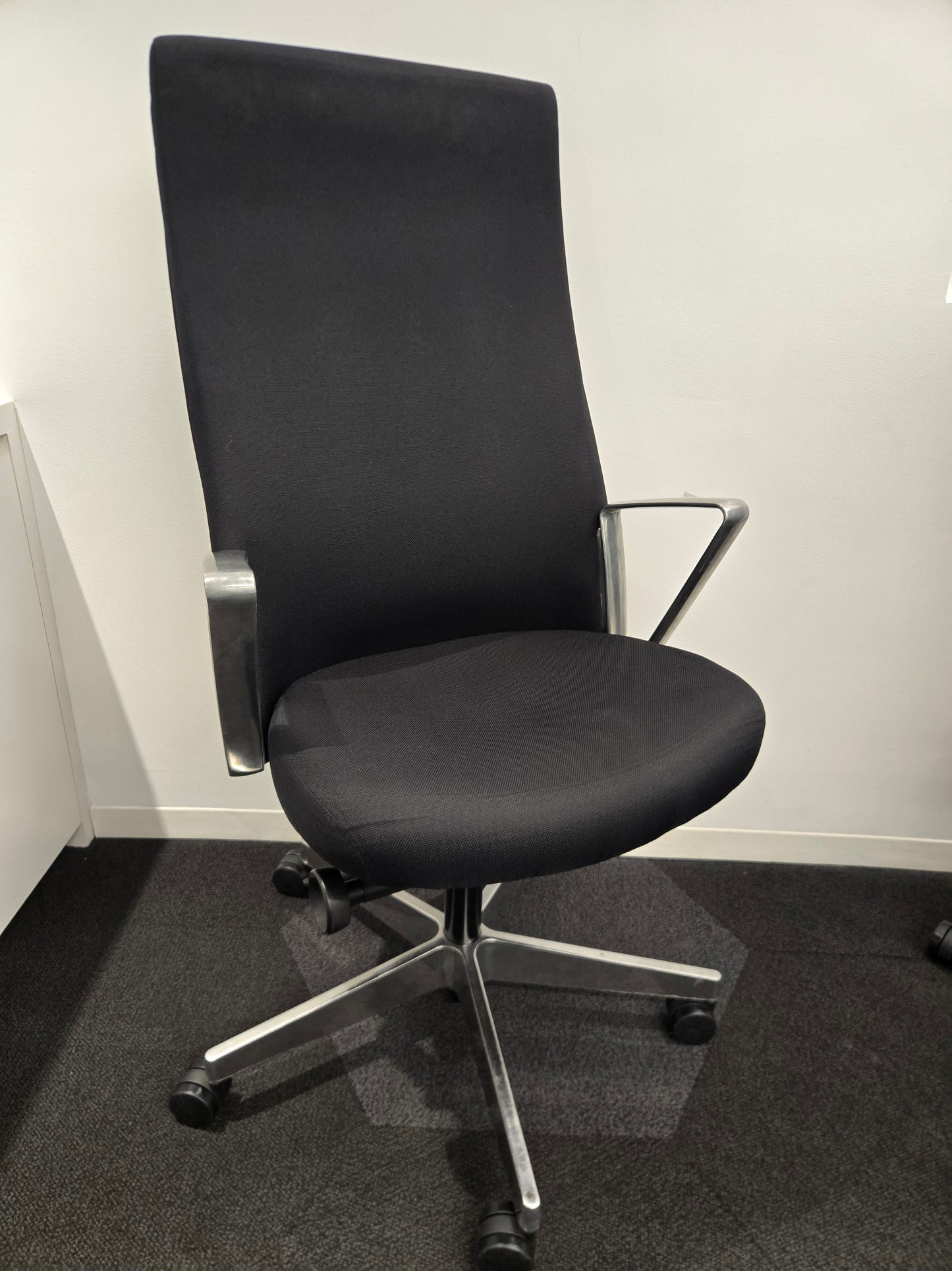 Knoll Remix Executive Highback Chair in Black Fabric