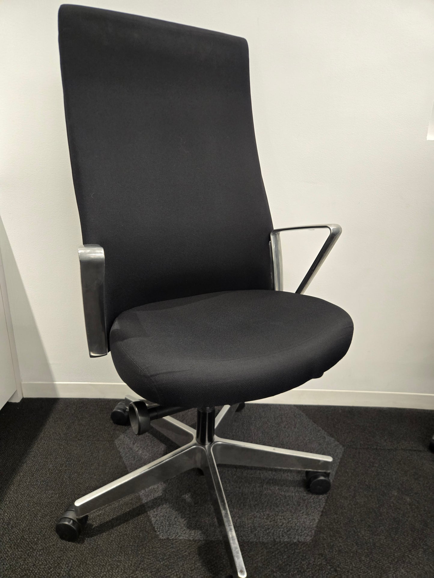 Knoll Remix Executive Highback Chair in Black Fabric