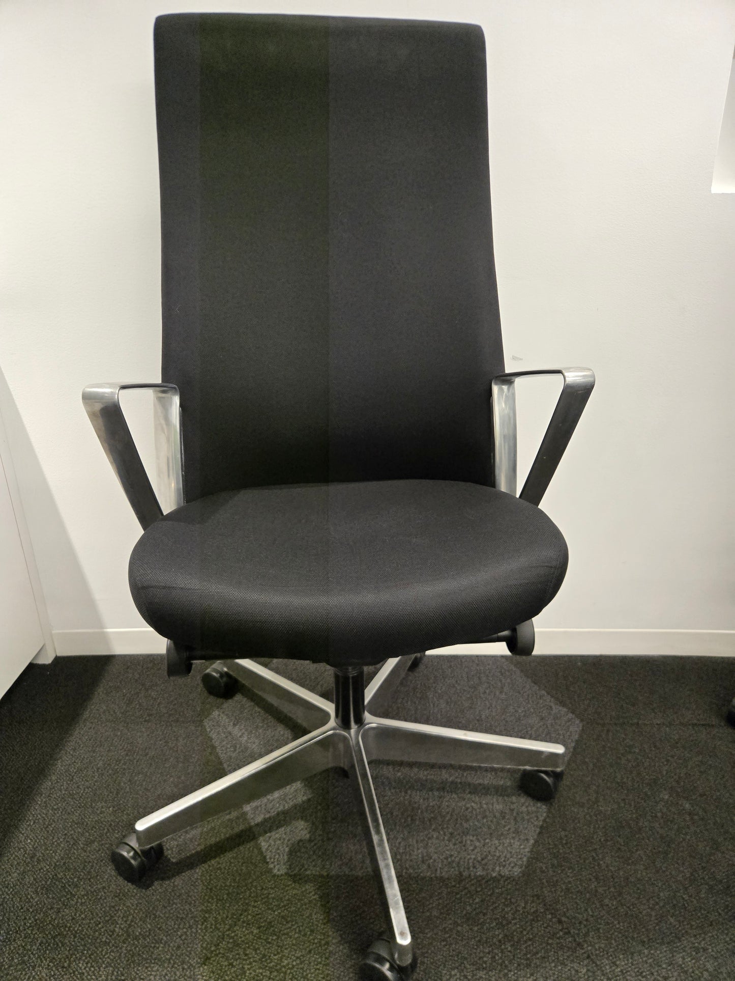 Knoll Remix Executive Highback Chair in Black Fabric