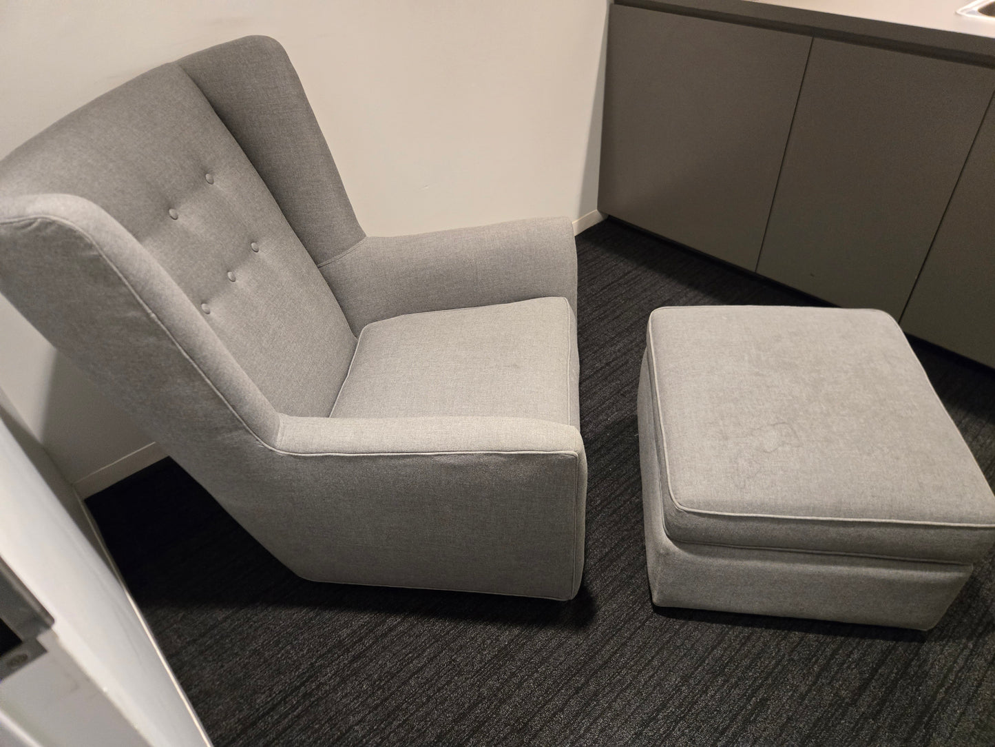 Room & Board Wren Swivel Lounge Chair + Ottoman