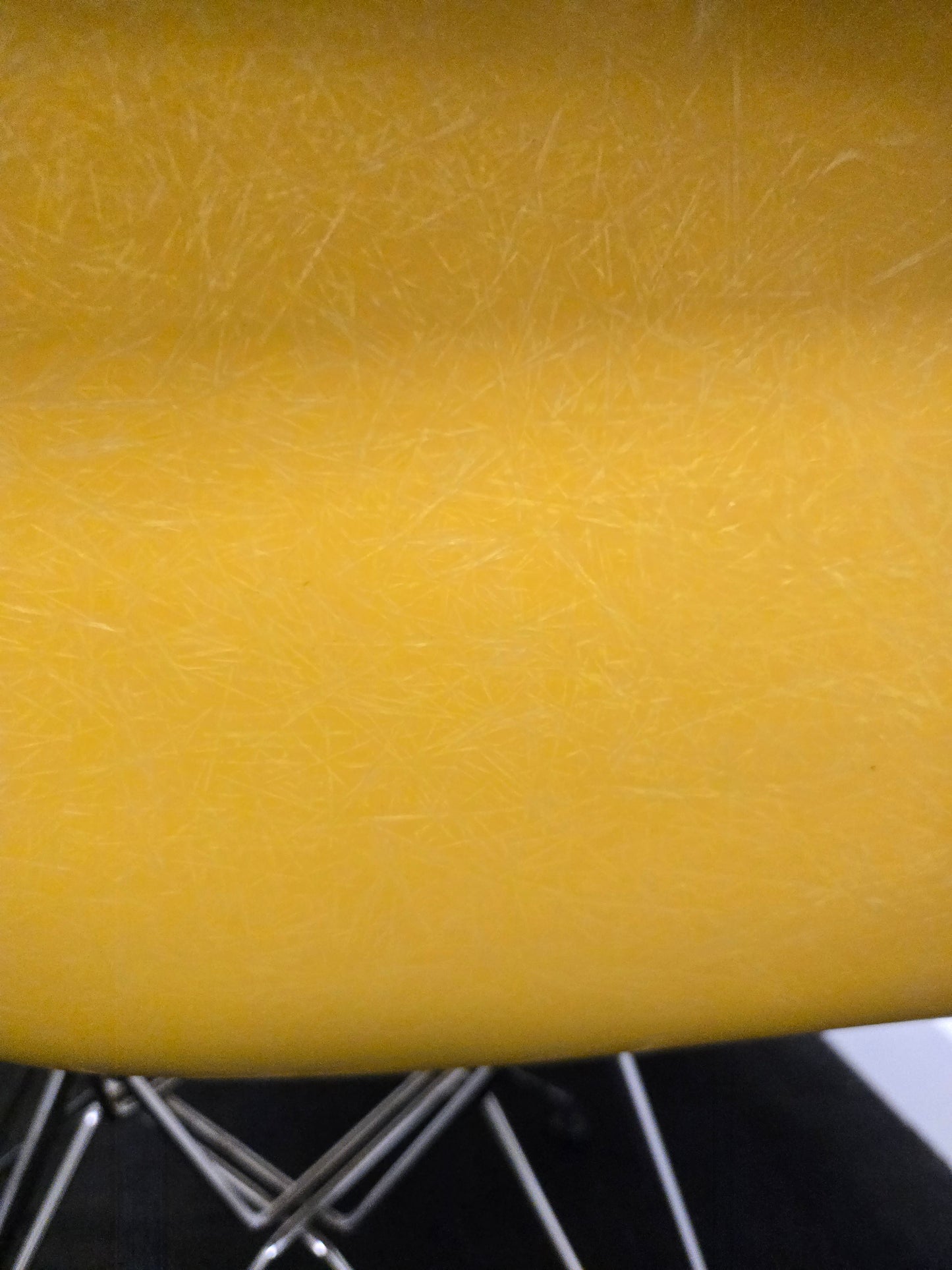 Herman Miller Eames Molded Armchair with Eiffel Legs in Yellow