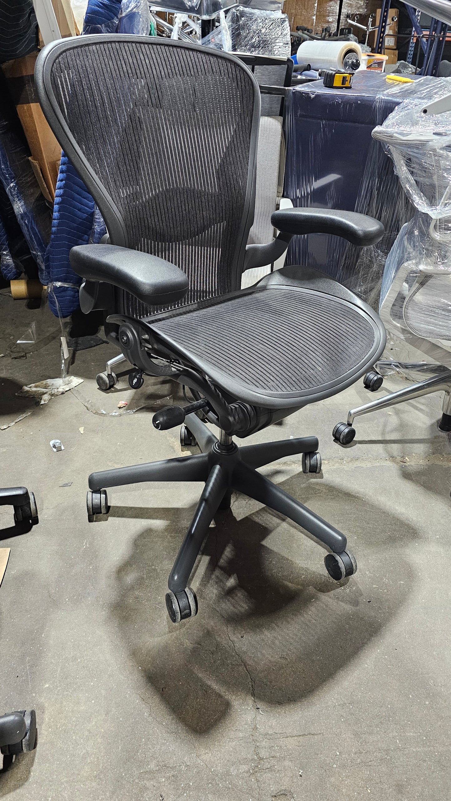 Herman Miller Classic Aeron Chair, Size B, in Graphite (Limited Adjustments)