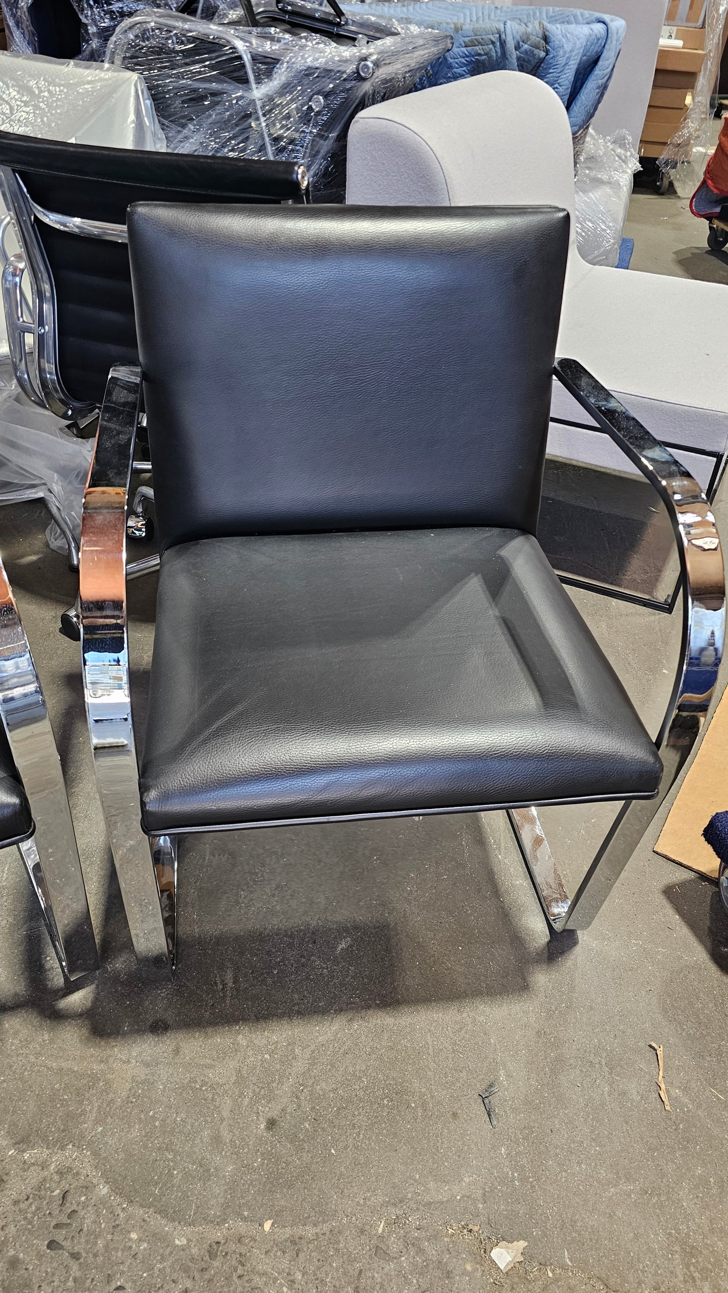 Gordon International BRNO Chair in Black Eco-Leather - A Pair